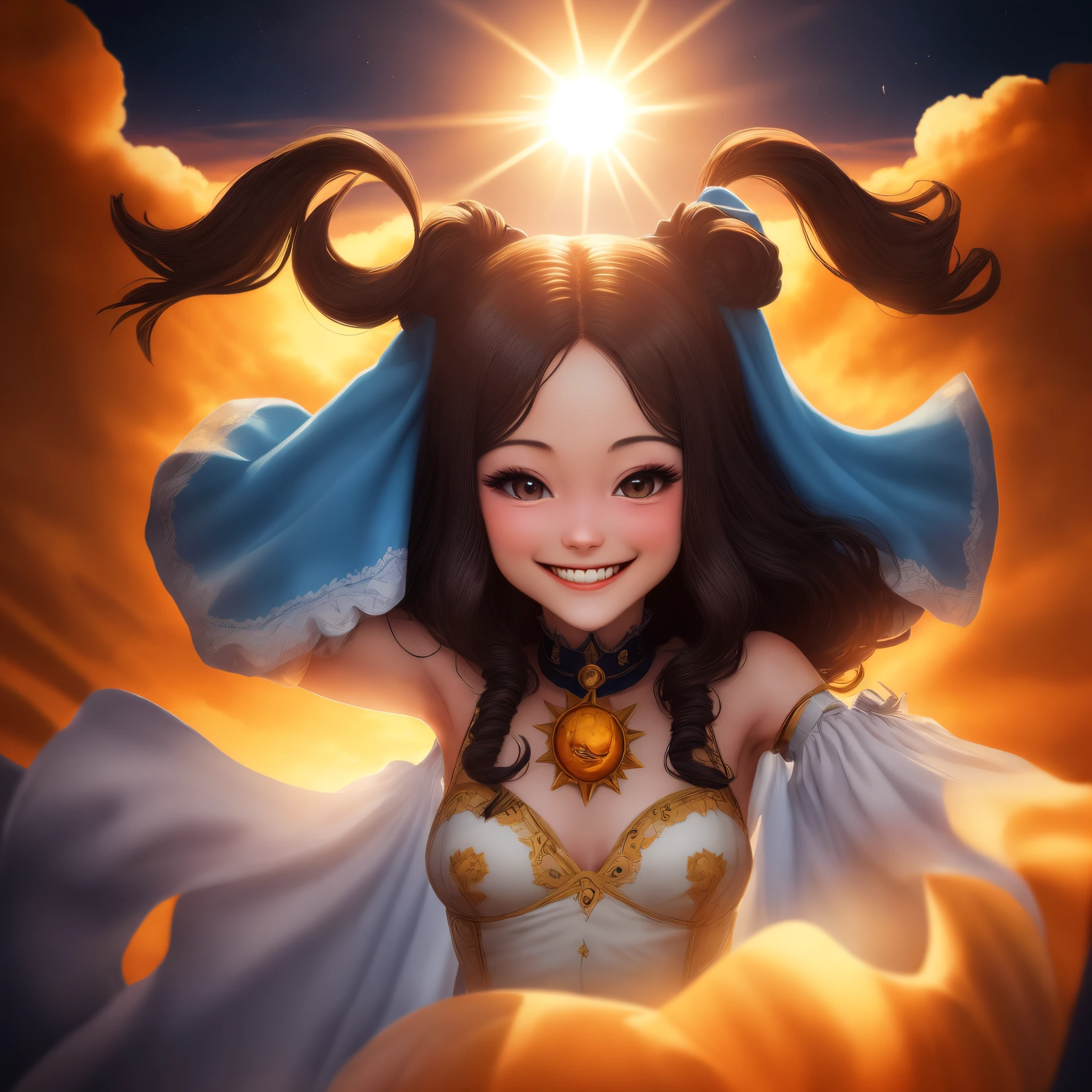 The sun smiles at you with eternal malice
