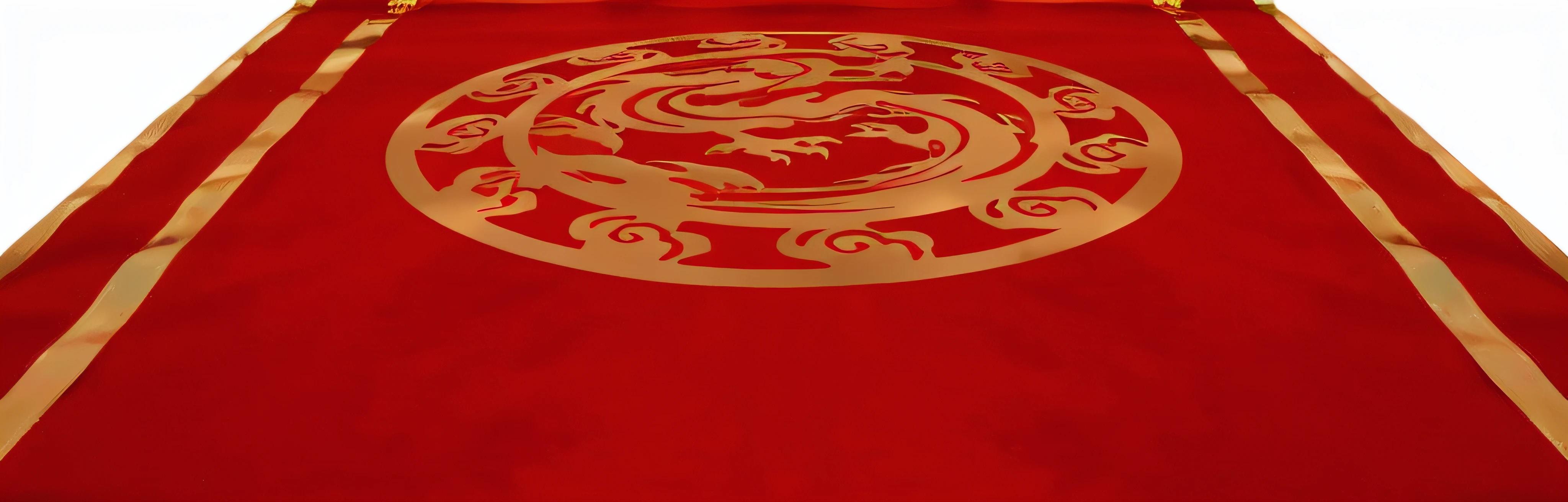 Red carpet closeup，There is a golden dragon on it, dragon centered, red and gold cloth, smooth chinese dragon, robe with dragon pattern, china silk 3d dragon, chineseidol, Gold and red, Red and gold, red and golden color details, red dragon, chinese dragon engrave, Golden robe, chinesedragon, tribal red vibe