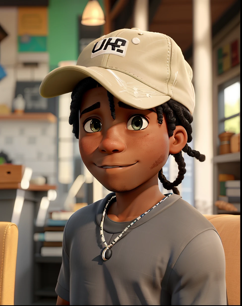 Imagem ultra qualidade, black boy with cap, cabelo dread