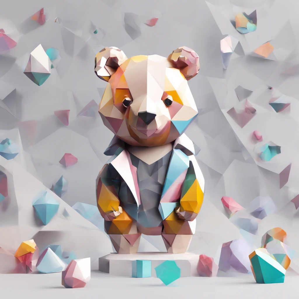 Perfect alignment, Cute bear wearing jacket,crystal vases,Rose flower, wears dark glasses, cheerful, stand posture, abstract beauty, at centre, looking at the camera in, facing at the camera, nearing perfection, dynamic, The is very detailed, smooth private parts, Focus sharp, 8K, high definition resolution, illustratio, Artwork by Carne Griffiths and Wadim Kashin, white backgrounid