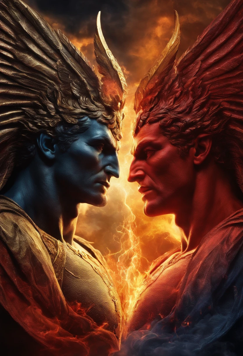 God VS Satan Blake God and Archangel VS Satan and Lucifer
