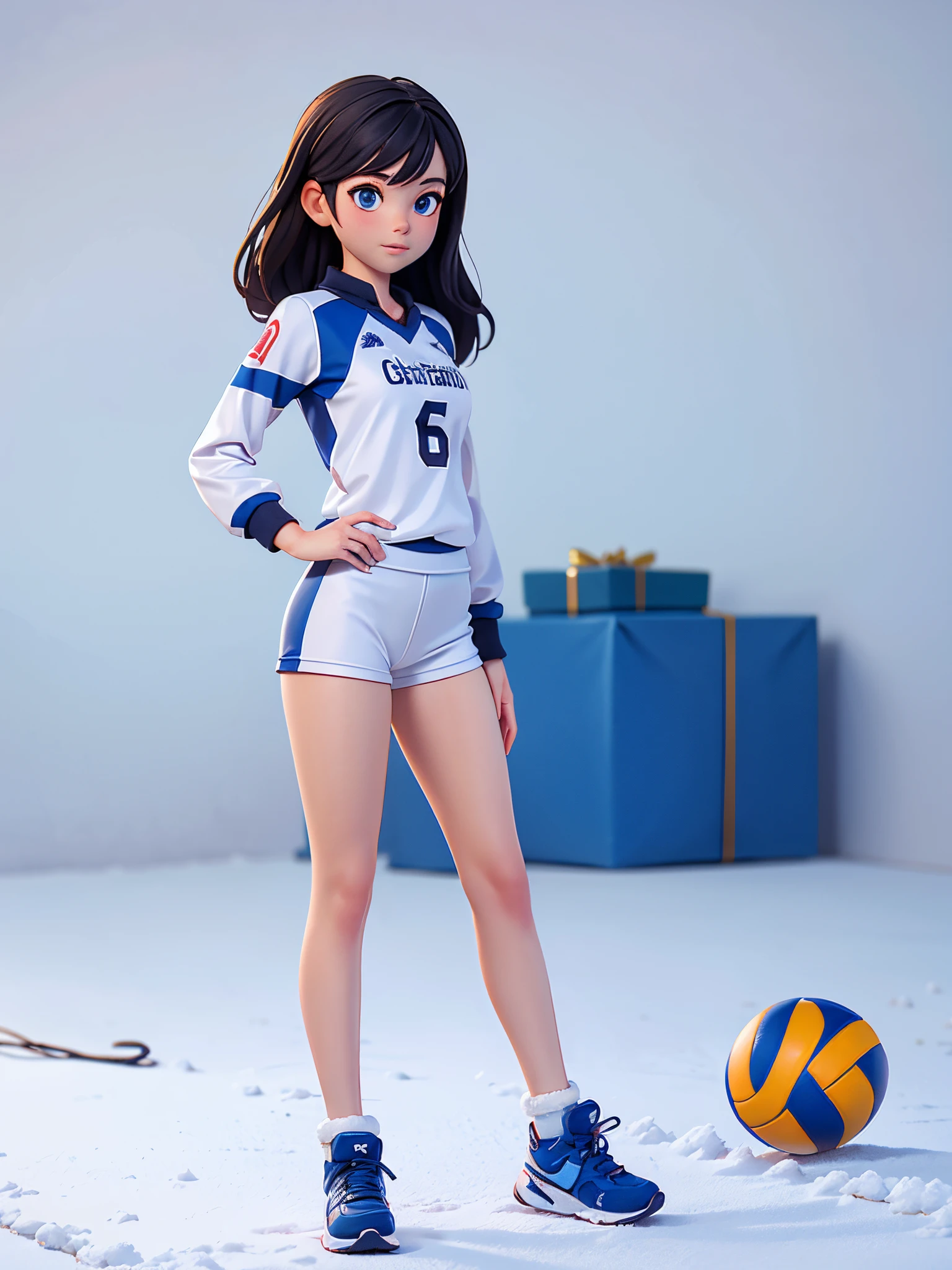 ((9ar olirl:1.5)), complete anatomy, childdy, child, super  girl, little girl, randos,An angle that captures the whole body,(wearing volley_uniform:1.3), good hand,4k, high-res, masterpiece, best quality, ((Hasselblad photography)), finely detailed skin, sharp focus, (cinematic lighting), collarbone, soft lighting, dynamic angle, (((inside volleyball field))),,volley_uniform, , inside beach volley field, inside volley ball field, holding_ball, beautiful girl, 1 girl, loli, petite girl, top qlity, masterpiece, high eyes,drooping eyes,(realism: 1.2)), petite, bangs, tall eyes, natural light,(aquamarine eyes),bangs, beautiful girl with fine details, Beautiful and delicate eyes, Beautiful girl, detailed face, Beautiful eyes, beautiful shining body, 8K images,