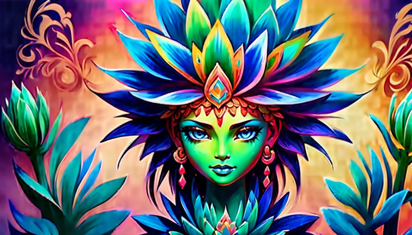 ethereal beauty, vibrant colors burst forth, magical energy emanating, maintains an impeccable clarity, delivering a visually stunning, stunning dark fantasy ice ruler is dark_beauty_succulents, stunning extremely detail gouache, cool slim shaped, sharp features and intense with frozen_motion succulents, beauty both alluring and intimidating, extremely intricate insane details, extremely intricate detail of stunning render, full color of rich colors, incredible resolution, mystical high resolution, incredible mystical high resolution, (((exquisitely crisp details:1.4))), visually stunning creation, every element is meticulously crafted, intricate details meticulously, intricately detailed and carefully rendered. (intricate brushstrokes and a vibrant rich color palette:1.1), brushstrokes are complex and luxurious, painting is incredibly detailed, (((beautiful detail glow:1.1))).