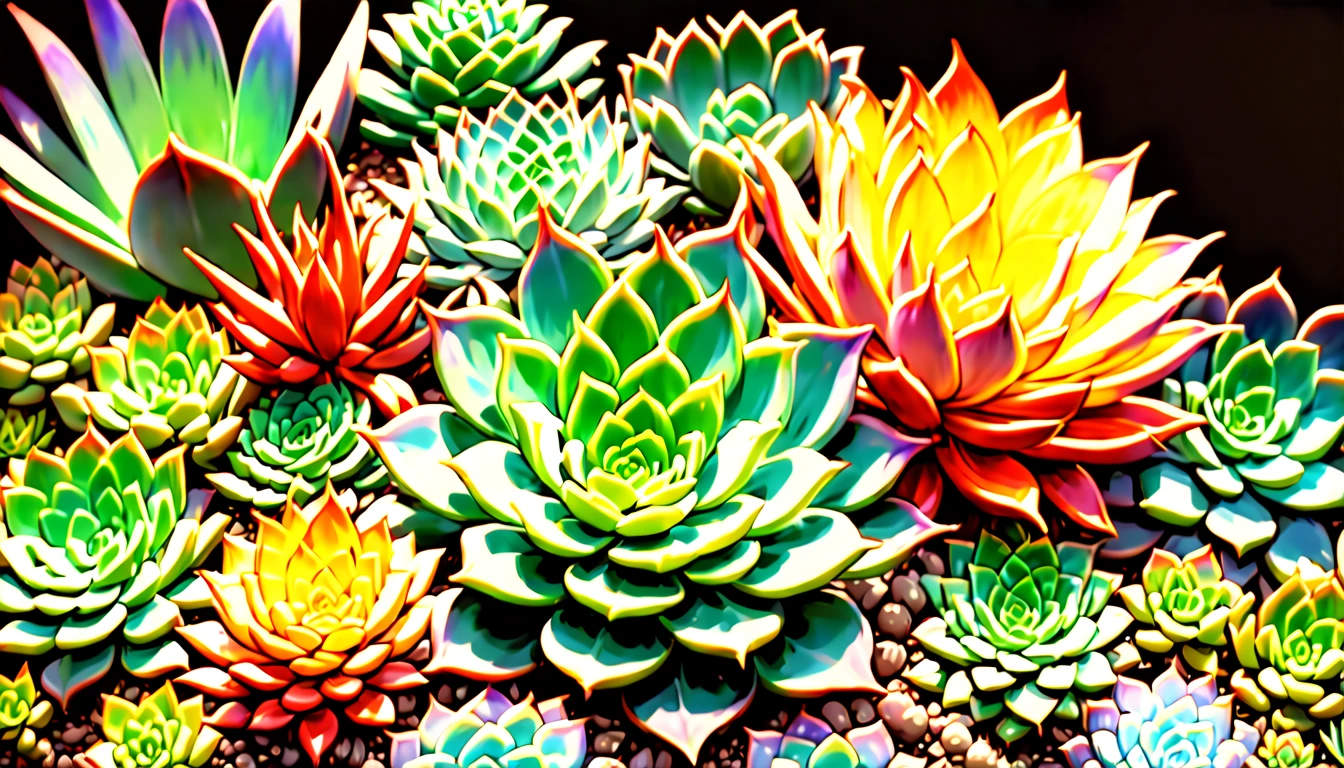 ethereal beauty, vibrant colors burst forth, magical energy emanating, maintains an impeccable clarity, delivering a visually stunning, stunning dark fantasy ice ruler is dark_beauty_succulents, stunning extremely detail gouache, cool slim shaped, sharp features and intense with frozen_motion succulents, beauty both alluring and intimidating, extremely intricate insane details, extremely intricate detail of stunning render, full color of rich colors, incredible resolution, mystical high resolution, incredible mystical high resolution, (((exquisitely crisp details:1.4))), visually stunning creation, every element is meticulously crafted, intricate details meticulously, intricately detailed and carefully rendered. (intricate brushstrokes and a vibrant rich color palette:1.1), brushstrokes are complex and luxurious, painting is incredibly detailed, (((beautiful detail glow:1.1))).