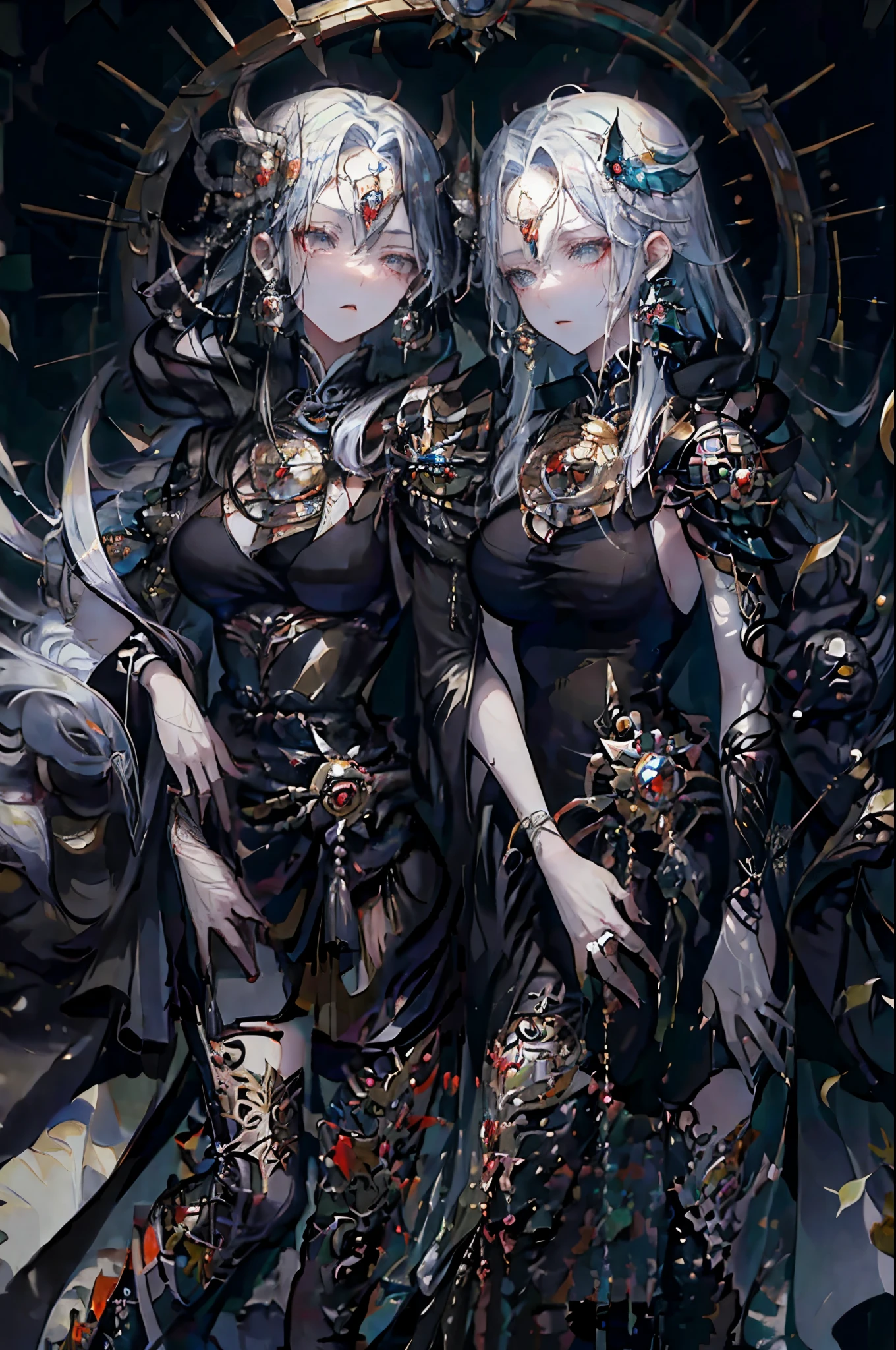 wearing a black dress、Araf woman wearing black hat posing for photo, Inspired by large bamboo leaves, Black-haired Ishidaho, Based on Iwasa Matagai, Kurumada Masami style, inspired by Yukihiko Yasuda, Based on Sakai Kaiichi, Wearing Japanese technical clothing, Wearing a black noble suit