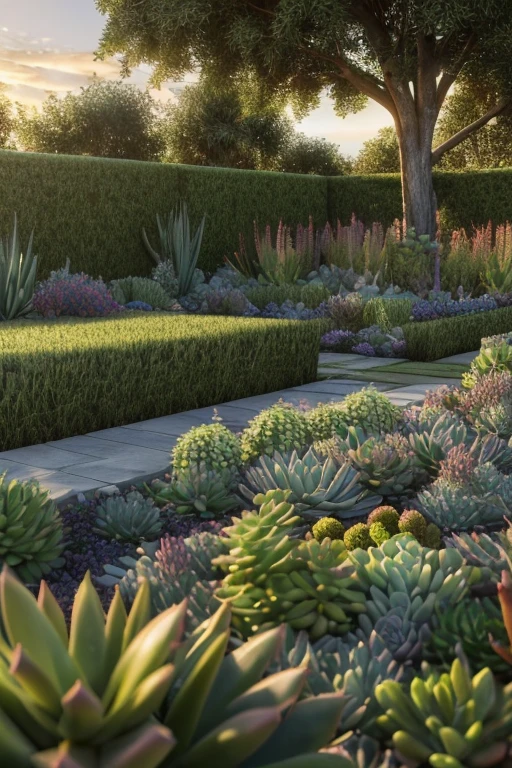 (best quality, masterpiece, highres:1.2), detailed, 
Succulents, Succulents In The Garden, Outdoor Succulent Soil, beautiful garden, succulent flowers, 
professional lighting, photon mapping, radiosity, physically-based rendering,