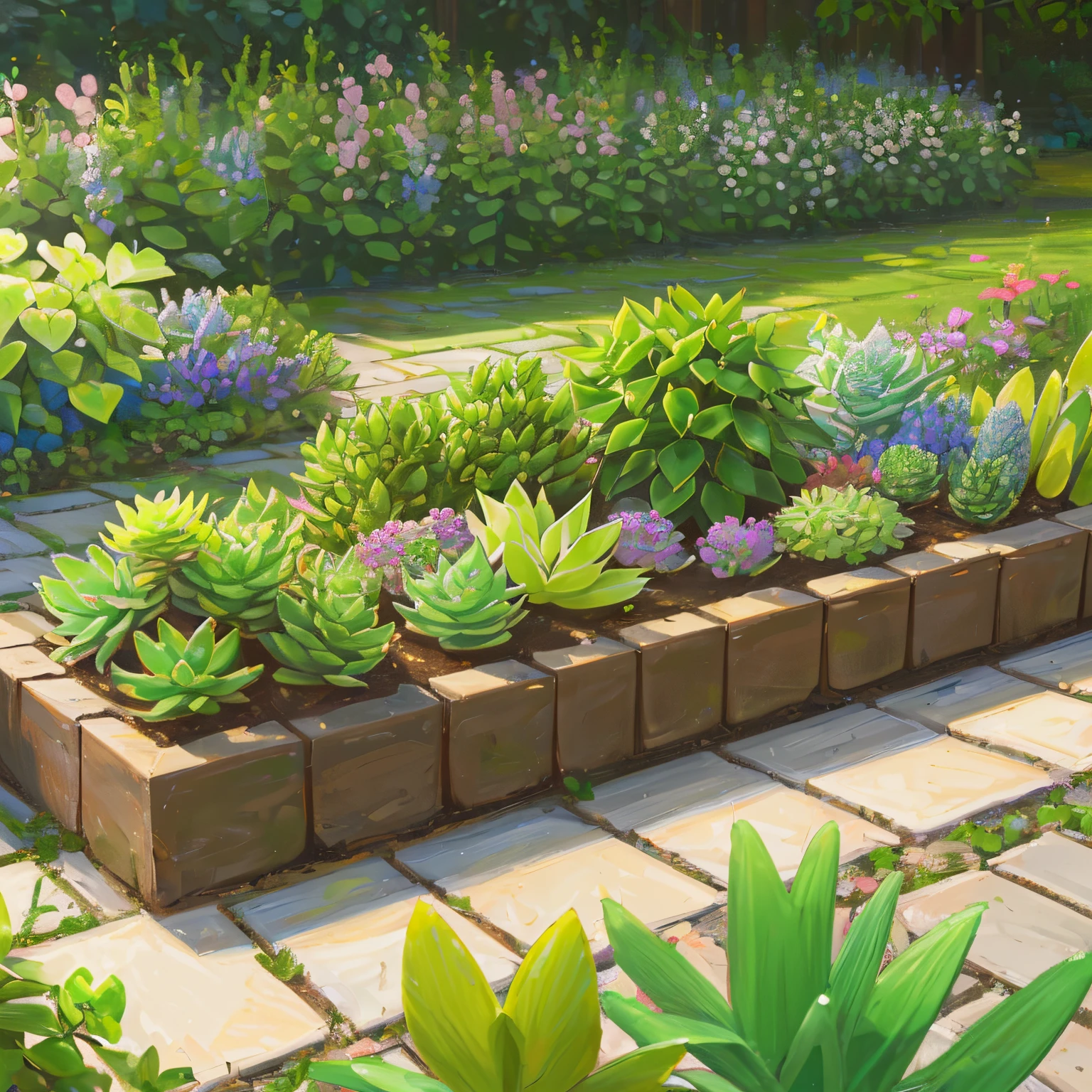(best quality, masterpiece, highres:1.2), detailed, 
Succulents, Succulents In The Garden, Outdoor Succulent Soil,