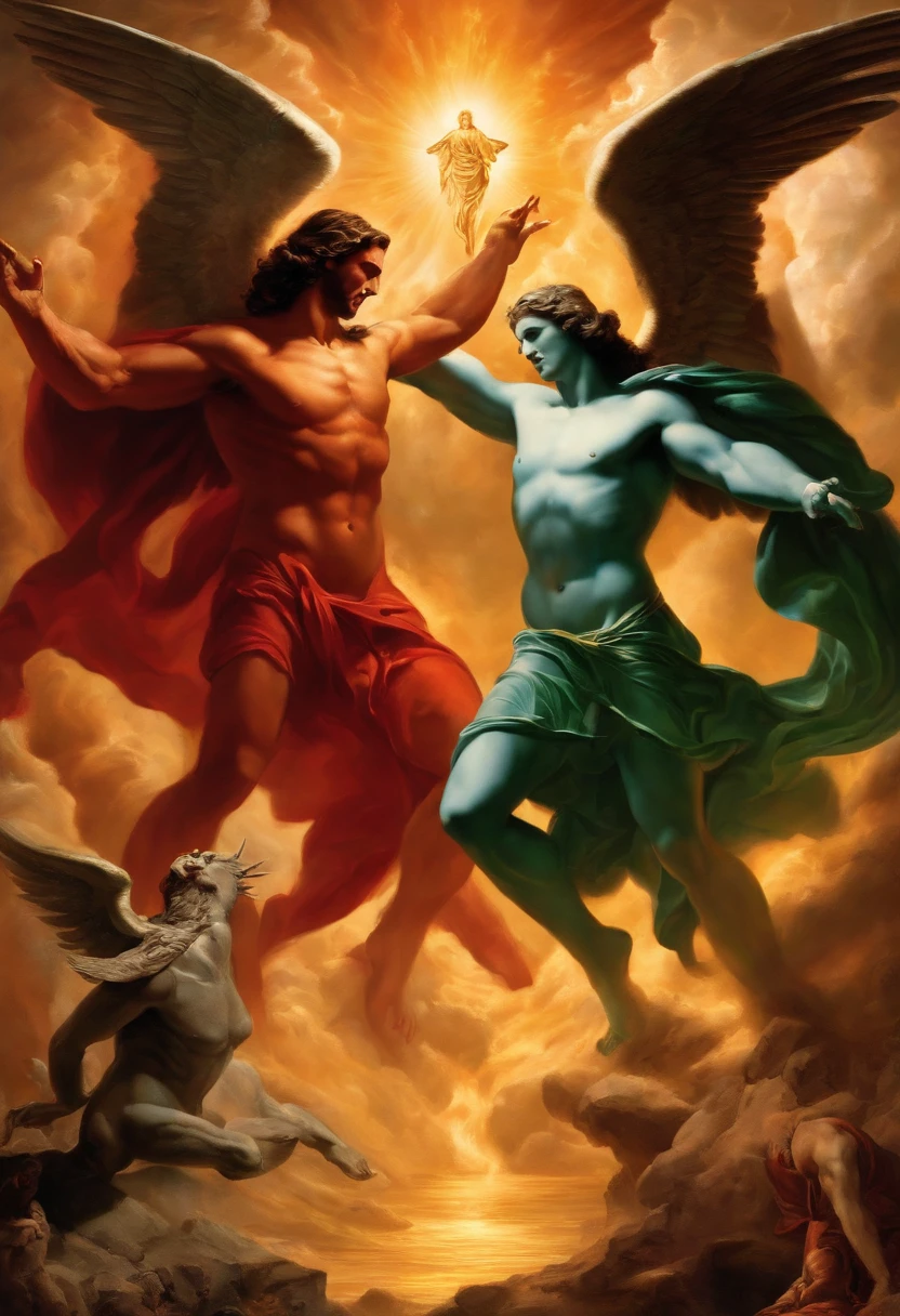God VS Satan Blake God and Archangel VS Satan and Lucifer