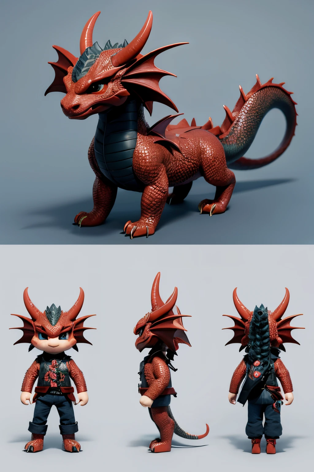 dragon ip design,adolable,kawaii,OC rendering