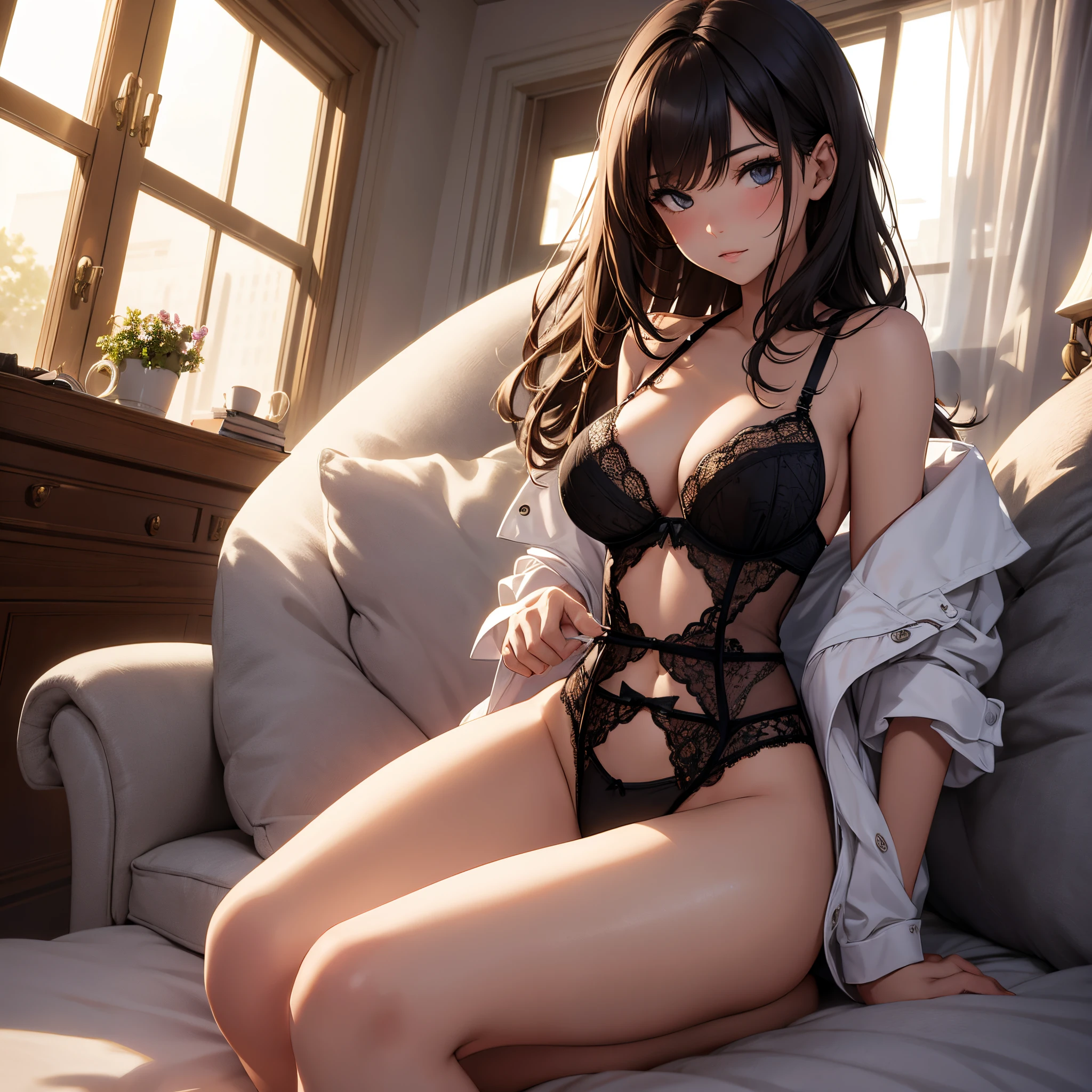 lingerie, 1girl,