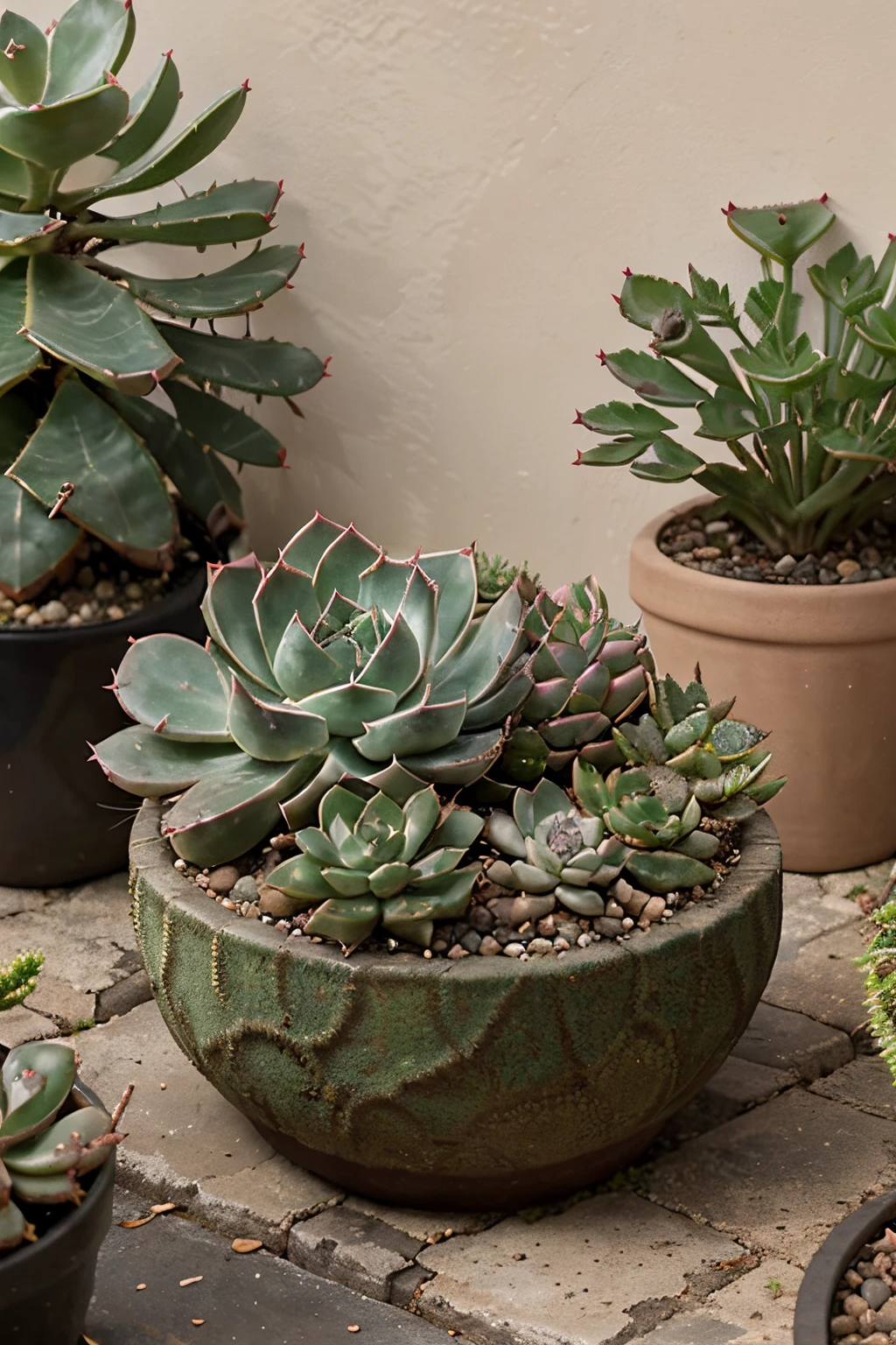succulents, vibrant green leaves, various sizes and shapes, prickly spikes, rosette patterns, thick stems, fleshy leaves, desert plants, water-saving adaptations, unique textures, spiky, waxy, smooth, colorful, drought-tolerant, sun-loving, indoor pots, terrariums, rock gardens, hanging planters, botanical gardens, succulent arrangements, home decor, trendy plants, low-maintenance, succulent collectors, succulent nursery, succulent propagation, succulent enthusiasts, succulent art, succulent photography, succulent tattoo, succulent wreath, succulent landscape, succulent centerpiece, succulent wedding, succulent bouquet, succulent bonsai, succulent care, succulent varieties