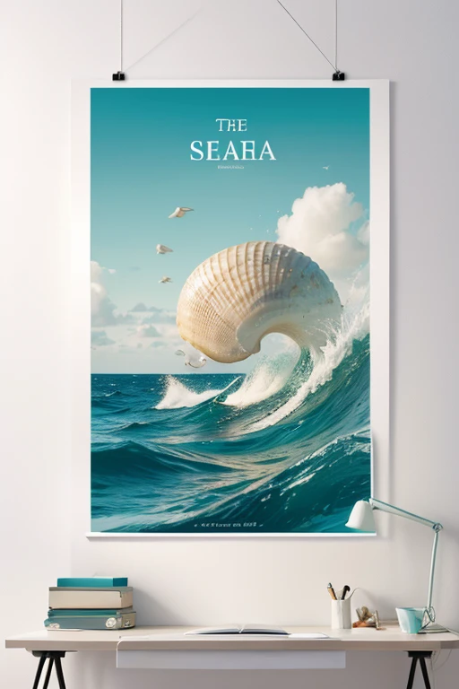 the sea,sea shell,pearls,Poster design