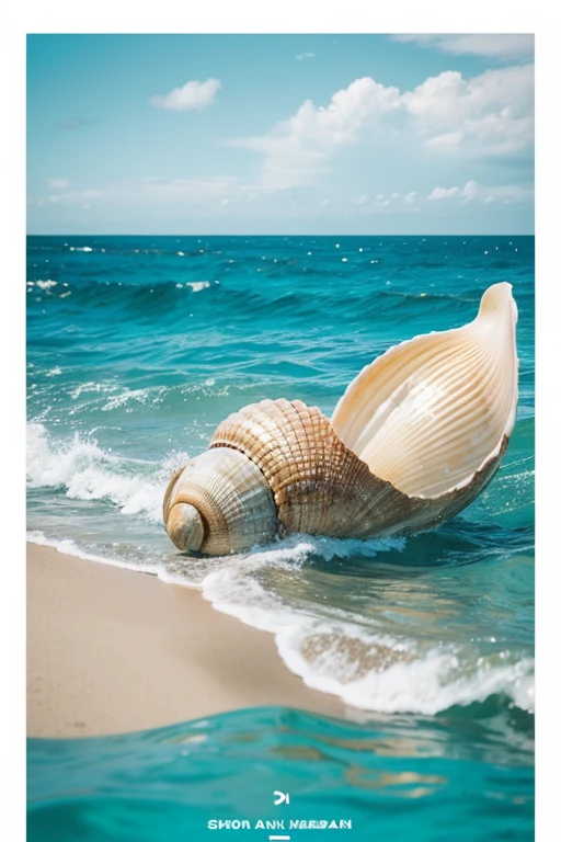 the sea，sea shell，pearls，Poster design
