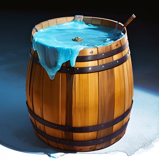 DnD magic item, name - (Moldy Barrel), description - (This barrel contains a liquid, if anyone bathes in the barrel, they will receive 1d10 temporary hit points until they rest)