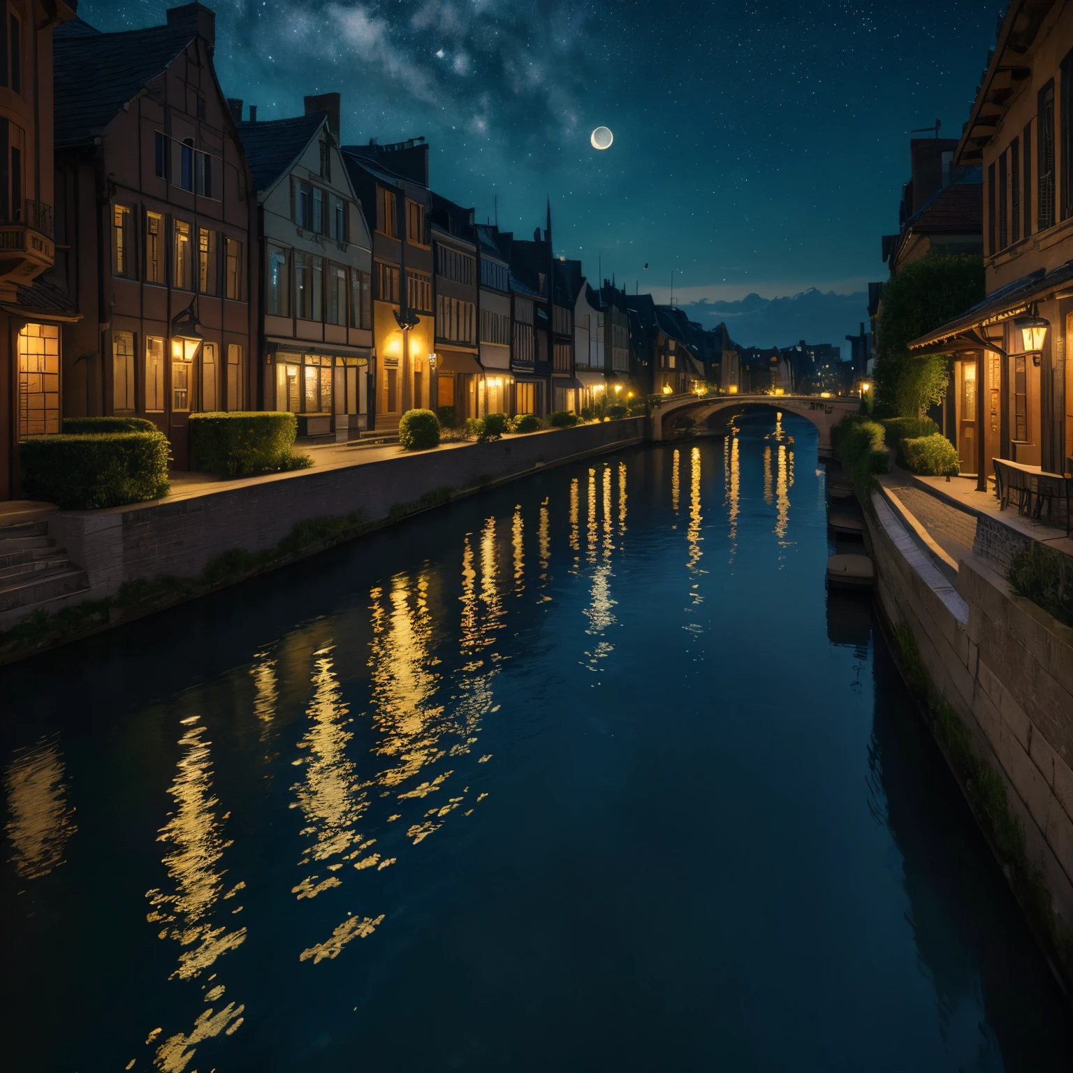 (best quality,4k,8k,highres,masterpiece:1.2),ultra-detailed,(realistic,photorealistic,photo-realistic:1.37),van Gogh style painting,night sky,cityscape,star-filled sky,moonlit buildings,glistening lights,expressive brushstrokes,vibrant colors,impressionistic,peaceful atmosphere,scenic viewpoint,bustling streets,tranquil city,serene ambiance,luminous shadows,ethereal beauty,starry night,awe-inspiring scene,illuminated windows,quaint houses,quiet alleys,glowing street lamps,enchanted setting,nighttime charm,dimly lit corners,peaceful river flowing through the city,golden reflections,romantic ambiance,serene canal,nighttime tranquility,whispering breeze,magical cityscape,enchanted night scene,quiet city at night,moonlight reflecting on the water,breath-taking panorama,breathtaking city view,picturesque city at night,dreamy atmosphere