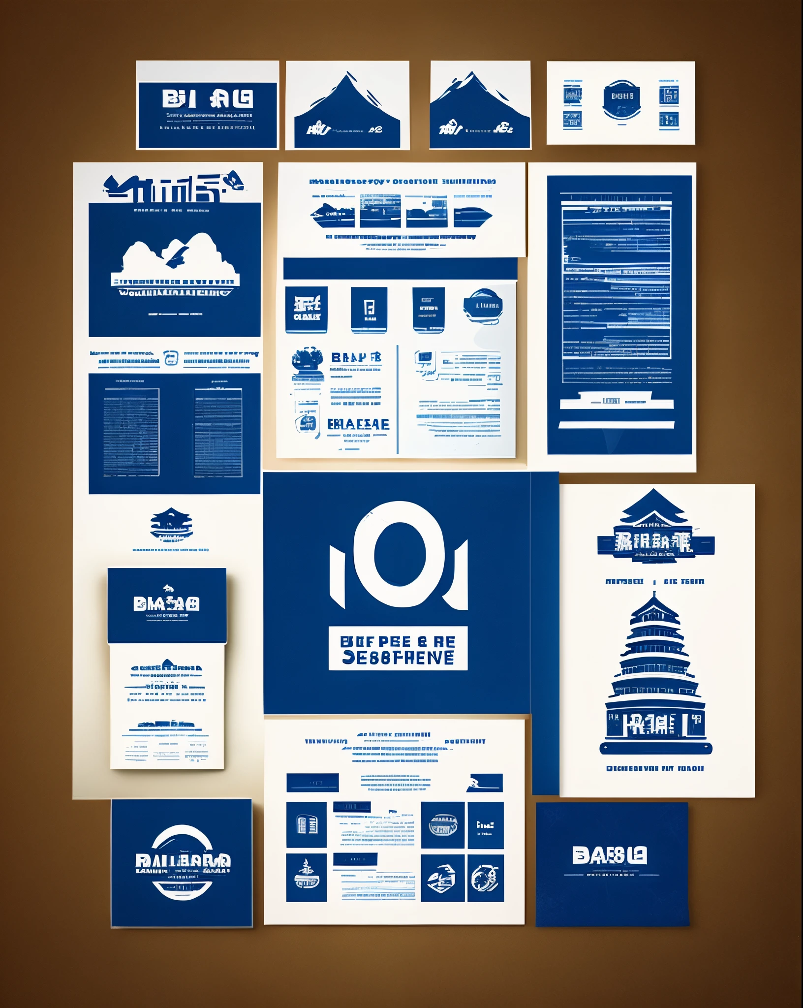 blue and white theme，clean and uncluttered，Create a logo and a graphic poster for Baiyang Rescue Team