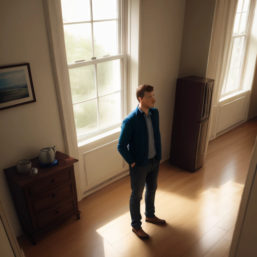 husband standing in the house