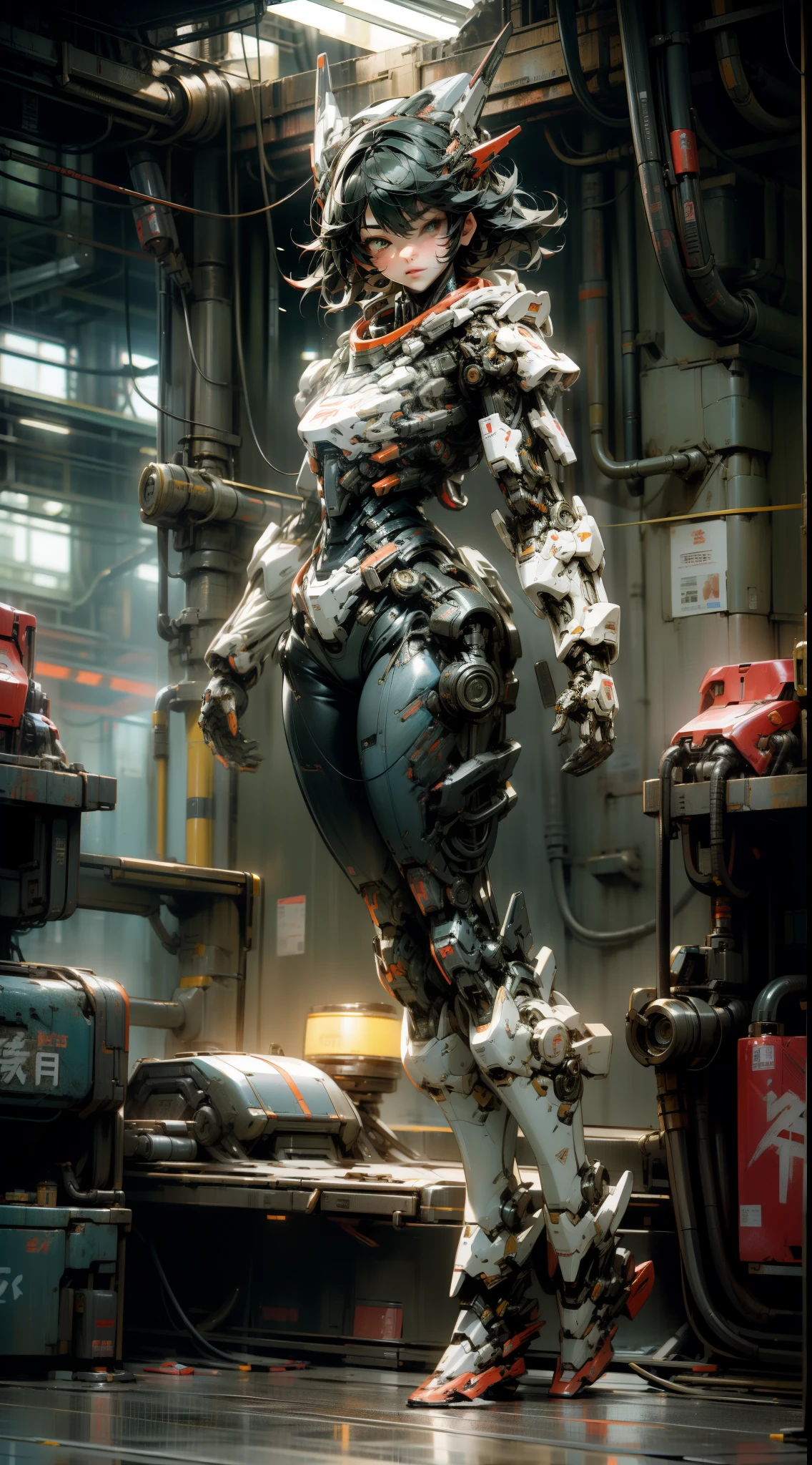 Pacific Rim Movie Mech,full body female fetish,废墟,(Detailed portrayal of the face:1.5)