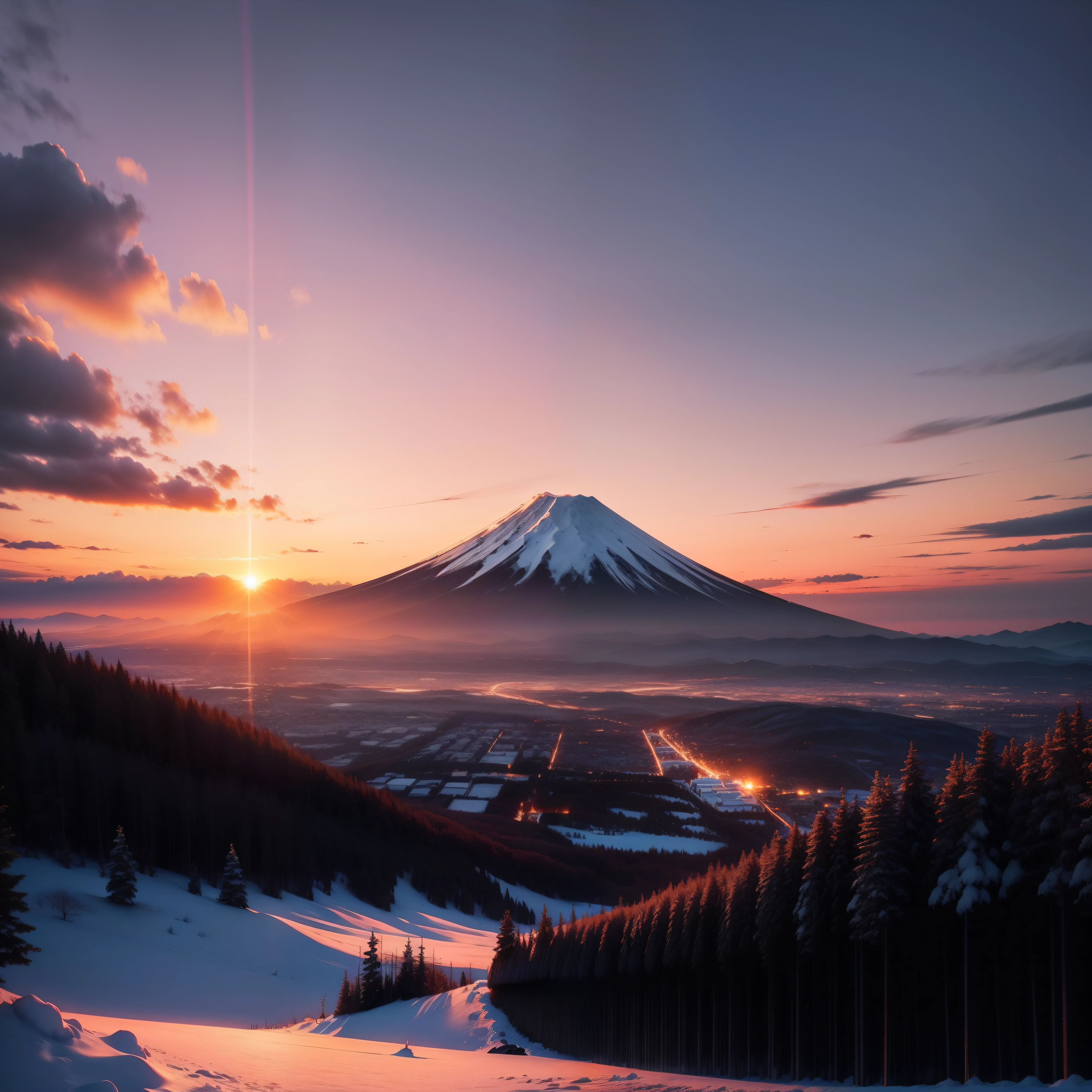 Sunset, mont.Fuji