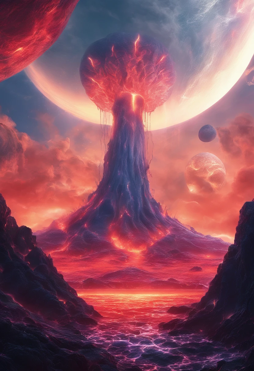 ocean floor,Undersea volcanic eruption,magma,turbo,8K分辨率