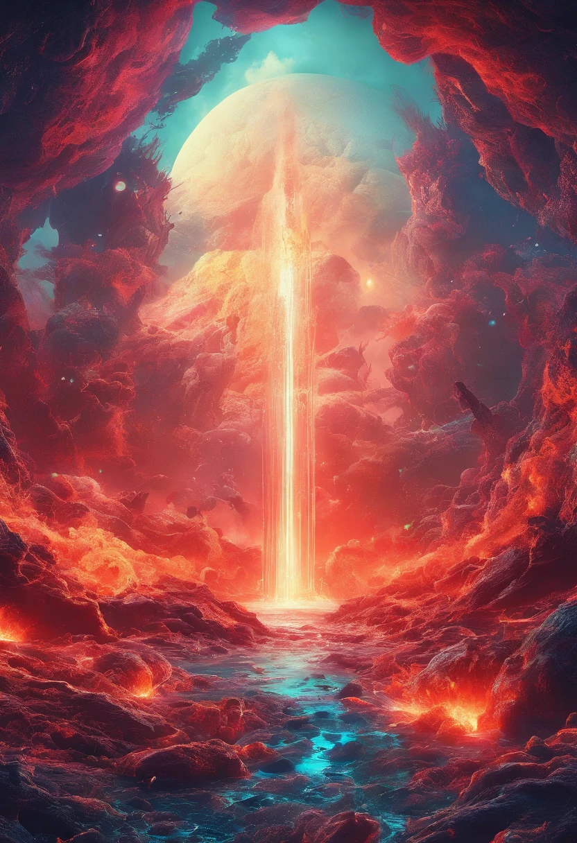 ocean floor，Undersea volcanic eruption，magma，turbo，8K分辨率