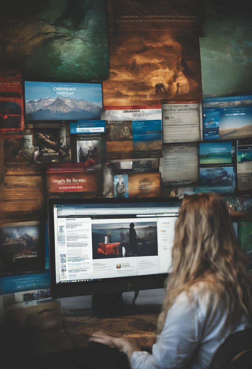 A photo of a computer screen with multiple browser tabs open, showing various conspiracy theory forums and websites.,original,Waifish, dirty, long hair, long beard, dressed in dirty ill-fitting clothes