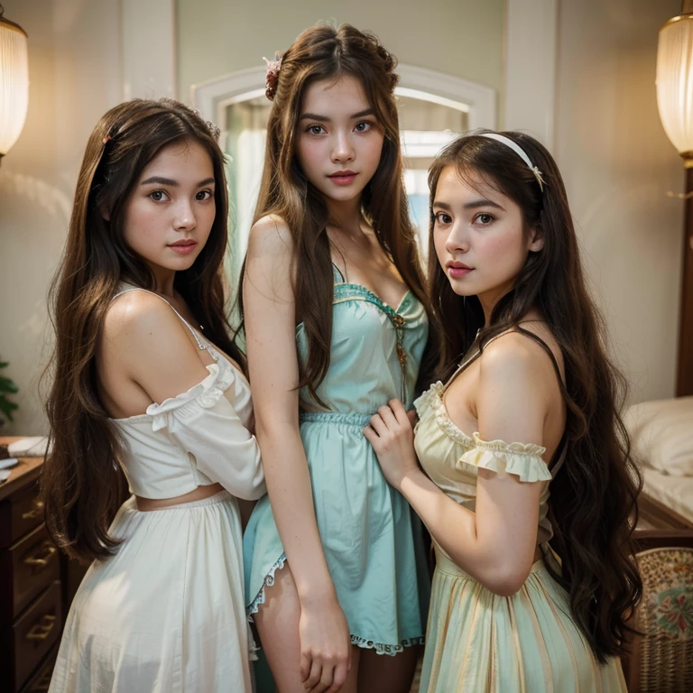 Groups of medieval-era indigenous girls in 1400s South America