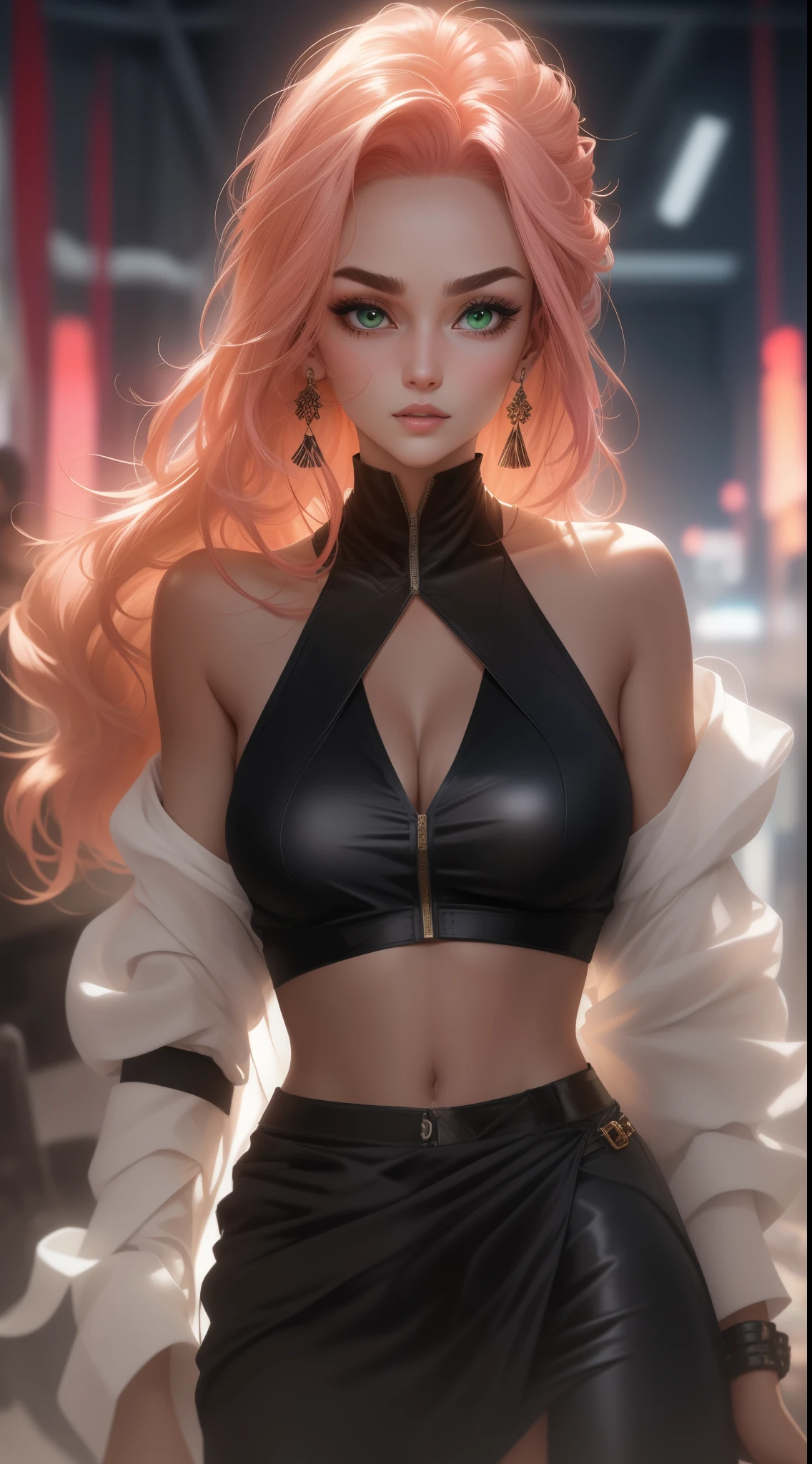 S beautiful queen,is depicted as a young girl with vibrant, emerald green eyes, fair skin, and long, pink hair. Her hair is typically worn in a short bob-style haircut,complemented by a forehead protector that she wears on her forehead, she is known for her petite and slender frame, which she often dresses in a simple, yet practical attire. She typically wears a red short-sleeved shirt, matching shorts, and black gloves. Her outfit is completed with black stockings and shinobi sandals. In terms of her facial features, Shr has a well-defined, oval-shaped face. She possesses a small button nose, rosy cheeks, and a pair of thin, arched eyebrows. Her eyes are one of her most striking features, shimmering with a vivid shade of green that adds a touch of liveliness to her appearance. Her lips are soft and pink, often curled into a determined expression, showcasing her strong will and determination. Her overall appearance exudes a youthful energy and a sense of femininity, which is further accentuated by her prominent eyelashes and slender fingers. Although her appearance may give off a delicate impression, She is a formidable ninja and proves time and again that she possesses great strength and skill.