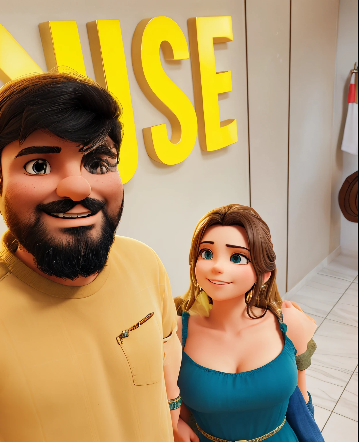 lovely couple high quality 3D