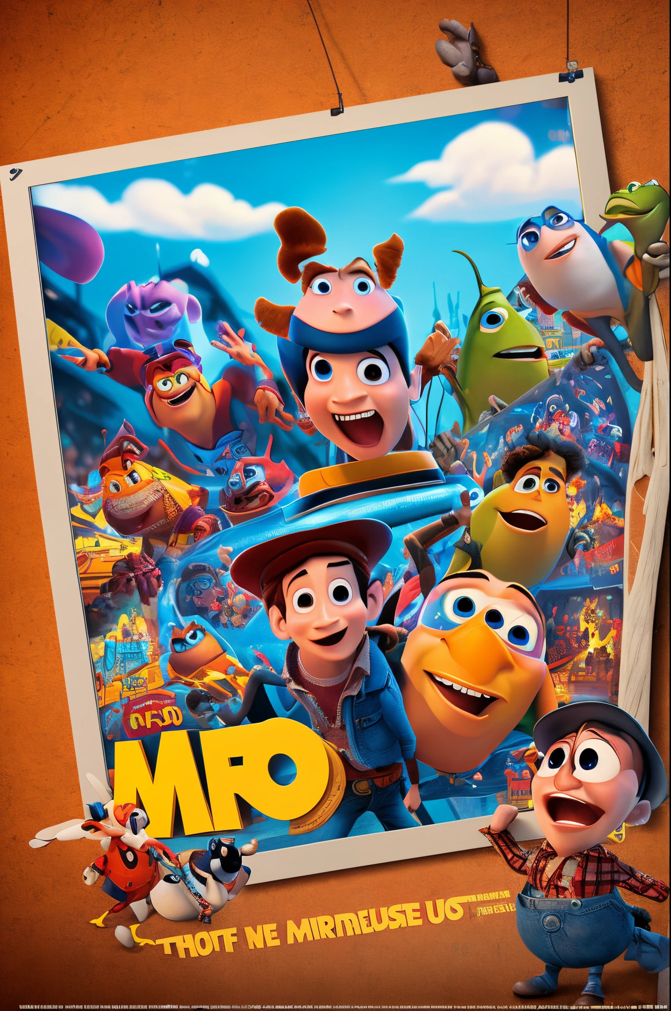 3d Disney Pixar poster