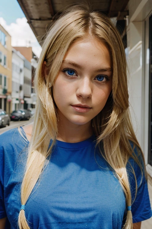 blonde teen blue eye