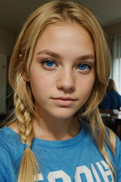 blonde teen blue eye