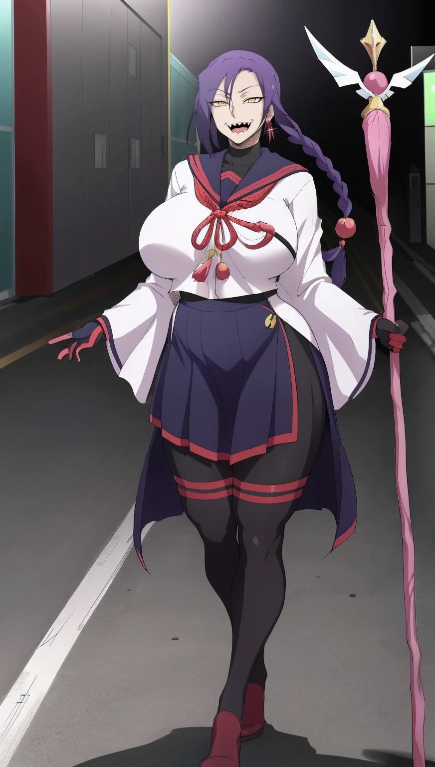 NSFW,Lift skirt,white lace luxury panties,masterpiece,cowboy shot,clothed ,best quality,anime,(2d:1.2),
1girl, long hair, solo, pink bow, purple hair, hat, jewelry, smile, star hair ornament, white dress, looking at viewer, white cape, necklace, long sleeves, fur trim, long dress, choker, stairs, blue eyes,closed mouth, bangs, very long hair, handbag, floating hair, outdoors,