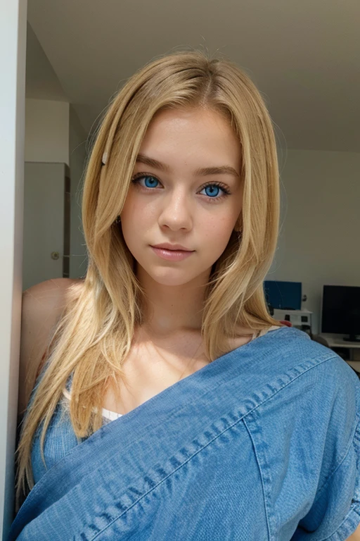 blonde blue eye