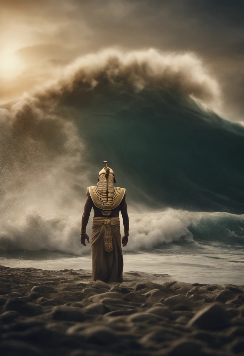 Egyptians swallowed by tsunami、Pharaoh swallowed by tsunami、Egyptian army hit by tsunami
