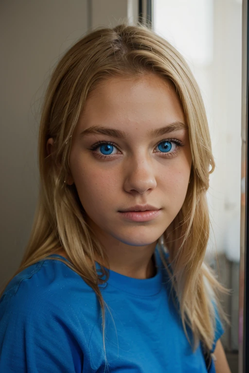 blonde blue eye