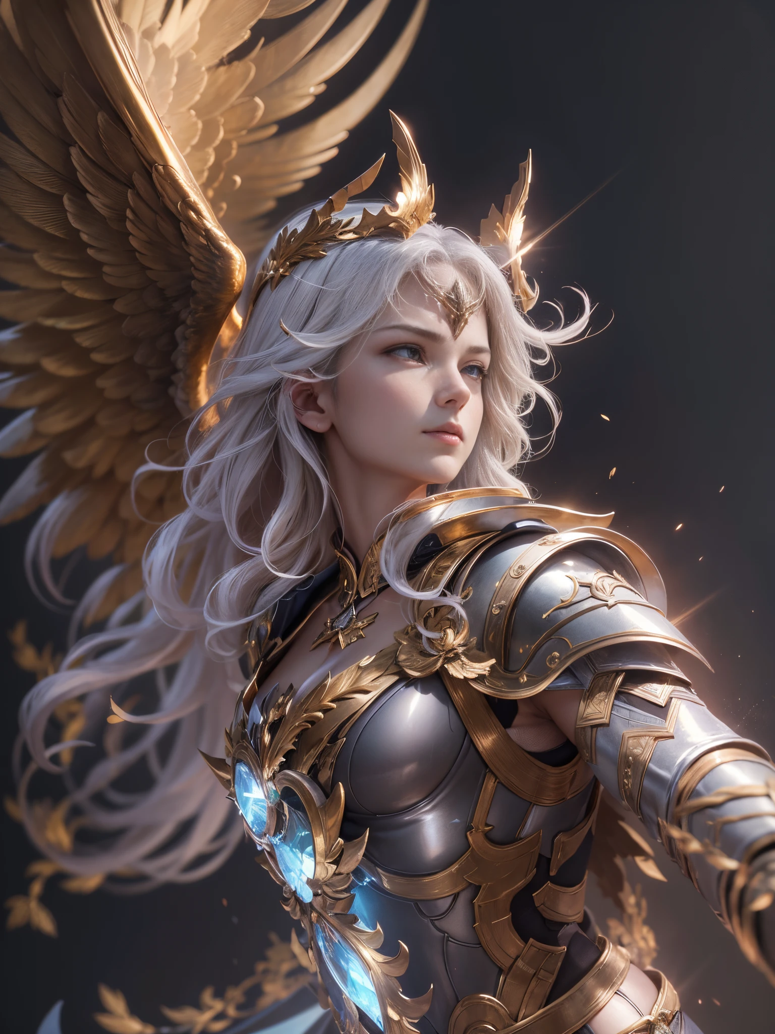 Archangel Michael、The Four Archangels、masutepiece,Best Quality,ultra-detailliert,hight resolution,hight resolution,4K,Portrait in 4K,8K,8K Portrait,Unity 8k壁纸,extremely details CG,Realistic,Raw photo,Real person,a portrait photo of,Photorealistic,Shiny skin,Detailed skin,Fighting figure、Fighting figure、fight the light、fight with love,Fighting figure、Fighting figure、fight the light、fight with love,Dynamic Angle, Full body,Dynamic Angle, Wide Shot,Dynamic Angle, close-up,Dynamic Angle, From below