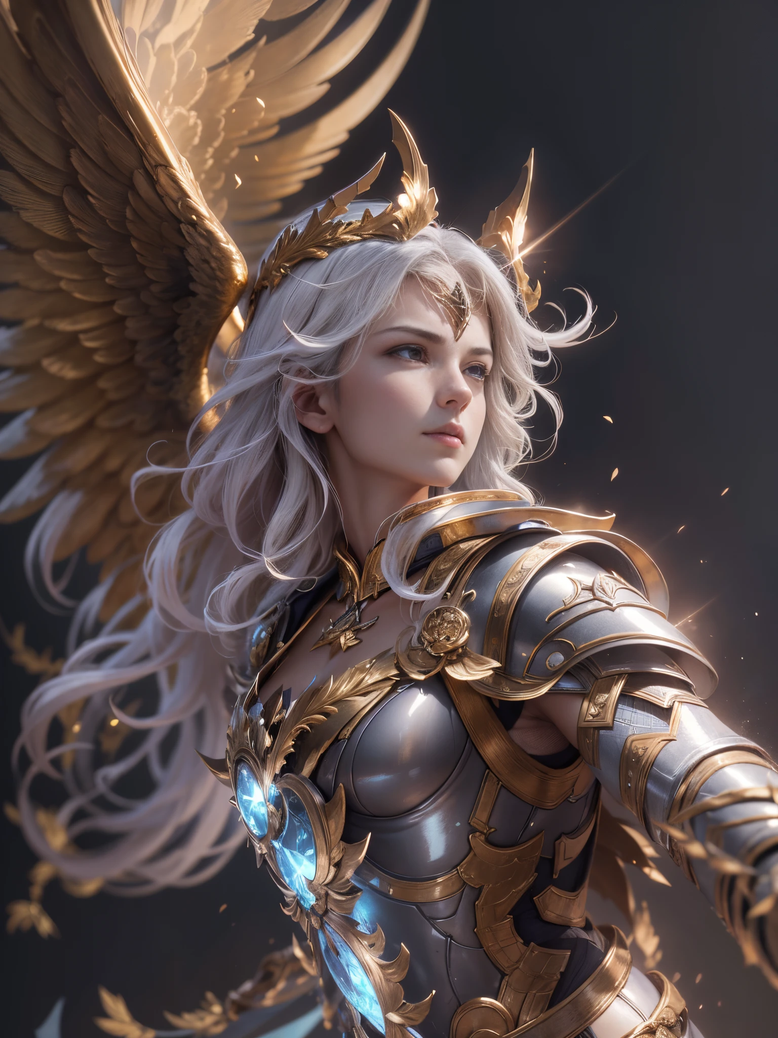 Archangel Michael、The Four Archangels、masutepiece,Best Quality,ultra-detailliert,hight resolution,hight resolution,4K,Portrait in 4K,8K,8K Portrait,Unity 8k壁纸,extremely details CG,Realistic,Raw photo,Real person,a portrait photo of,Photorealistic,Shiny skin,Detailed skin,Fighting figure、Fighting figure、fight the light、fight with love,Fighting figure、Fighting figure、fight the light、fight with love,Dynamic Angle, Full body,Dynamic Angle, Wide Shot,Dynamic Angle, close-up,Dynamic Angle, From below