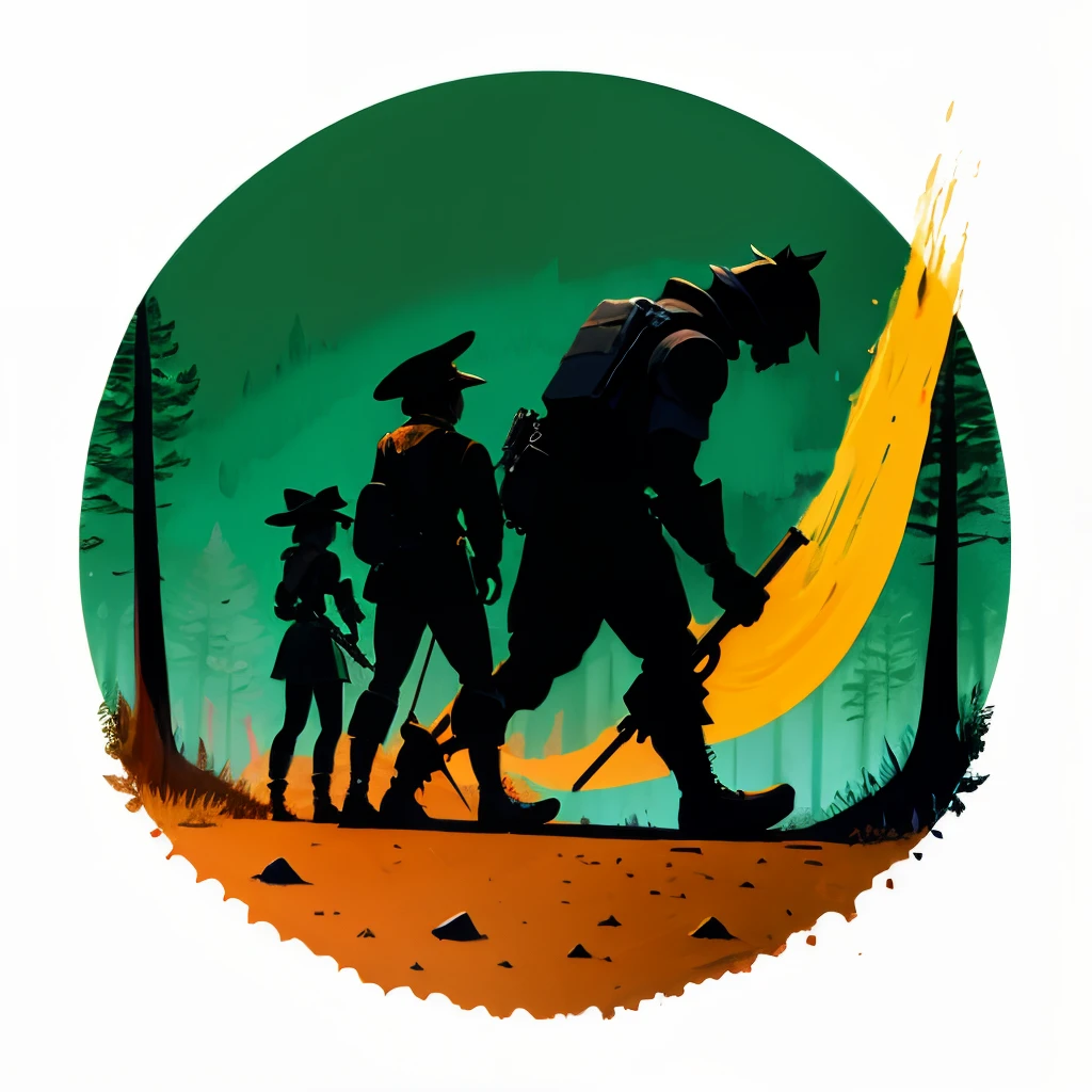 Country humans composition illustration