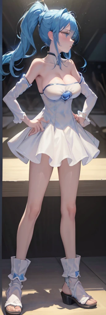 ((above shoulder,facial closeups)), Bigboobs, looking at viewert, ultra-realistic realism, Ghibli-style colors, Ghibli-style colors, japanese manga, Standing Picture, angle of view, foreshortening, foreshortening, 8K, super detailing,All women have big breasts,Endless realism, cellshading,,character sheets, reference sheet, Standing Picture, 8K, super detailing, 1080p, Women HD,femele, 16k, A high resolution, Best quality at best, high high quality, Anatomically correct, tmasterpiece, Acura, hyper HD,as elegant as a swan,unreal-engine, Ghibli-style colors, japanese manga, Standing Picture, angle of view,battle armor,ssee-through,Lace skirt,Blue hair,red - eyed,Sexy big breasts,Transparent tulle clothes