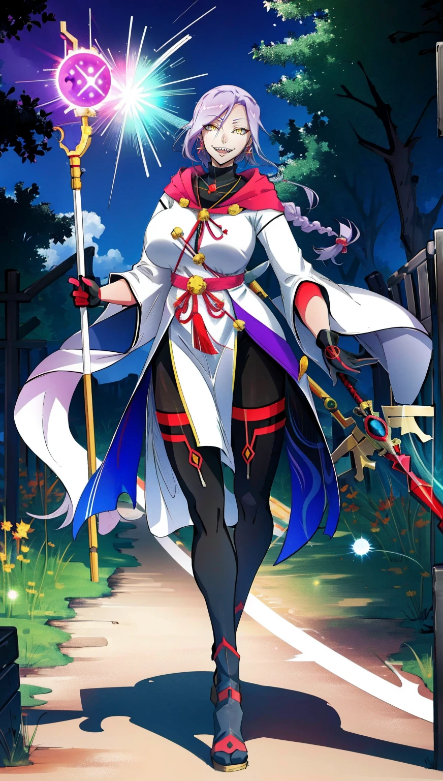 1girl, solo, looking at viewer, cowboy shot, hand arms full body,boots, standing,cute,breast, curvy, female,fantasy goddess,there is a cartoon picture of a woman with a very large breast, glowing divine being, glowing holy aura, inspired by Luma Rouge, the non-binary deity of spring, ethereal rainbow nimbus, the butterfly goddess of fire, inspired by Mariel, glowing aura around her, astral wind, as the goddess of the saturn, “uwu the prismatic person, big breast, serious, beautiful eyes, , full body, walking, long robe, long dress, ,priestess ,holy, smile, god rays, ray tracing, sparkle, cinematic lighting, UHD, retina, masterpiece, ccurate, anatomically correct, textured skin, super detail, high details, high quality, award winning, best quality, highres, 1080P, HD, 4K, thunder aura, light aura,full, snak staff,closed mouth,#anime #character #re:creators #magane chikujoin Trigger Words: chikujoin magane sharp teeth single braid thighhighs gloves earrings Version No.:, long skirt, sharpteeth smile, open mouth, priestess, tunic,, forest ruins background, european tunic, germanic cloths, european forest background, medieval france background
Waiting to start