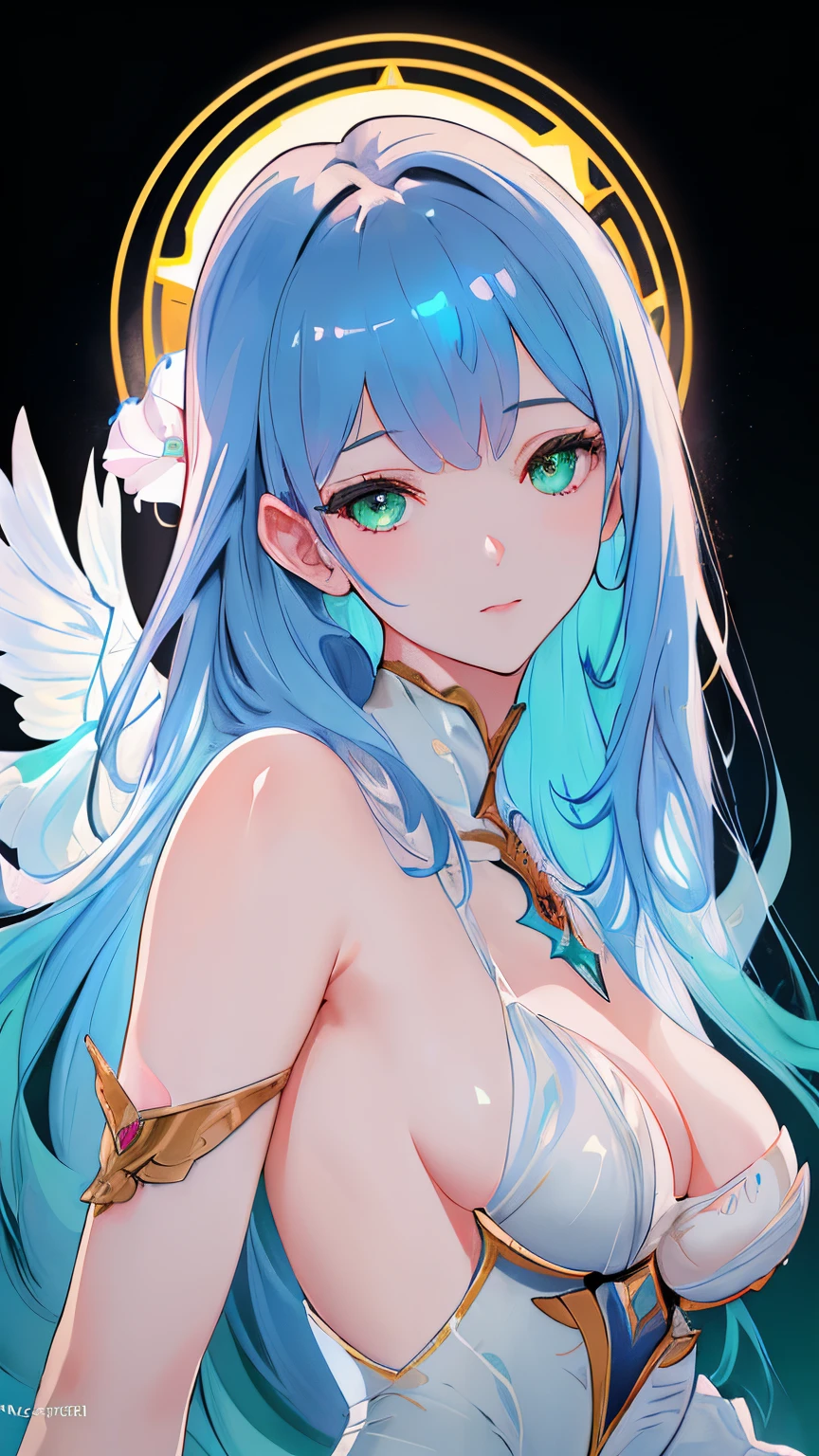 (masterpiece, best quality, ultra high res, extremely detailed, sharp focus, perfect feminine face, hourglass fogure), (face potrait:1.4), An ethereal female figure with delicate, luminescent wings, surrounded by glowing, magical creatures in an enchanted forest
Subsurface skin scattering, shiny skin, iridescent dress, detailed background, ([Elizabeth Olsen|Anne Hathaway|Grace Vanderwaal]:0.8), round cute face, green eyes, close-up, amazing fine detail, Nikon D850 film stock photograph Kodak Portra 400 camera f1.6 lens, rich colors, lifelike texture, dramatic lighting, unreal engine, trending on ArtStation, cinestill 800 tungsten, trending on artstation, pixiv, by sakimichan, george kamitani, akira yasuda, alphonse mucha, greg rutkowski, gil elvgren, william-adolphe bouguereau, greg rutkowski, ilya kuvshinov