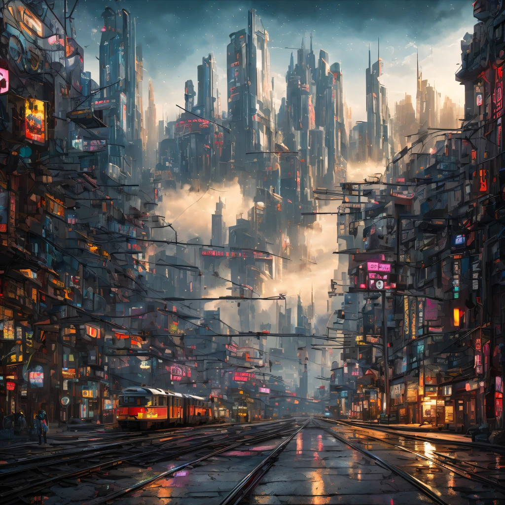The best images, (8K, RAW photogr, actual), trains, the milky way express, futuristic vehicle, Transformers steel train，optimus prime train，Lite version, iridescent metal plating, Detailed and delicate depictions and gorgeous and dynamic painting techniques, background galaxy, magnificent view, professional flame，ultra-realistic realism，futuristic train fantasy，Surreal dreams，Surrealism art fantasy style，Epic digital fantasy art style，lute，HighDynamicRange，Beautiful sci-fi art, Sci-fi train digital art illustration, Digital Cyberpunk Art, science fiction digital painting, futuristic digital painting, futuristic concept art, Sci-Fi Galaxy Train Cyberpunk, The landscape in front of cyberpunk alien utopia, science fiction digital art, Advanced digital cyberpunk art, dreamy cyberpunk girl