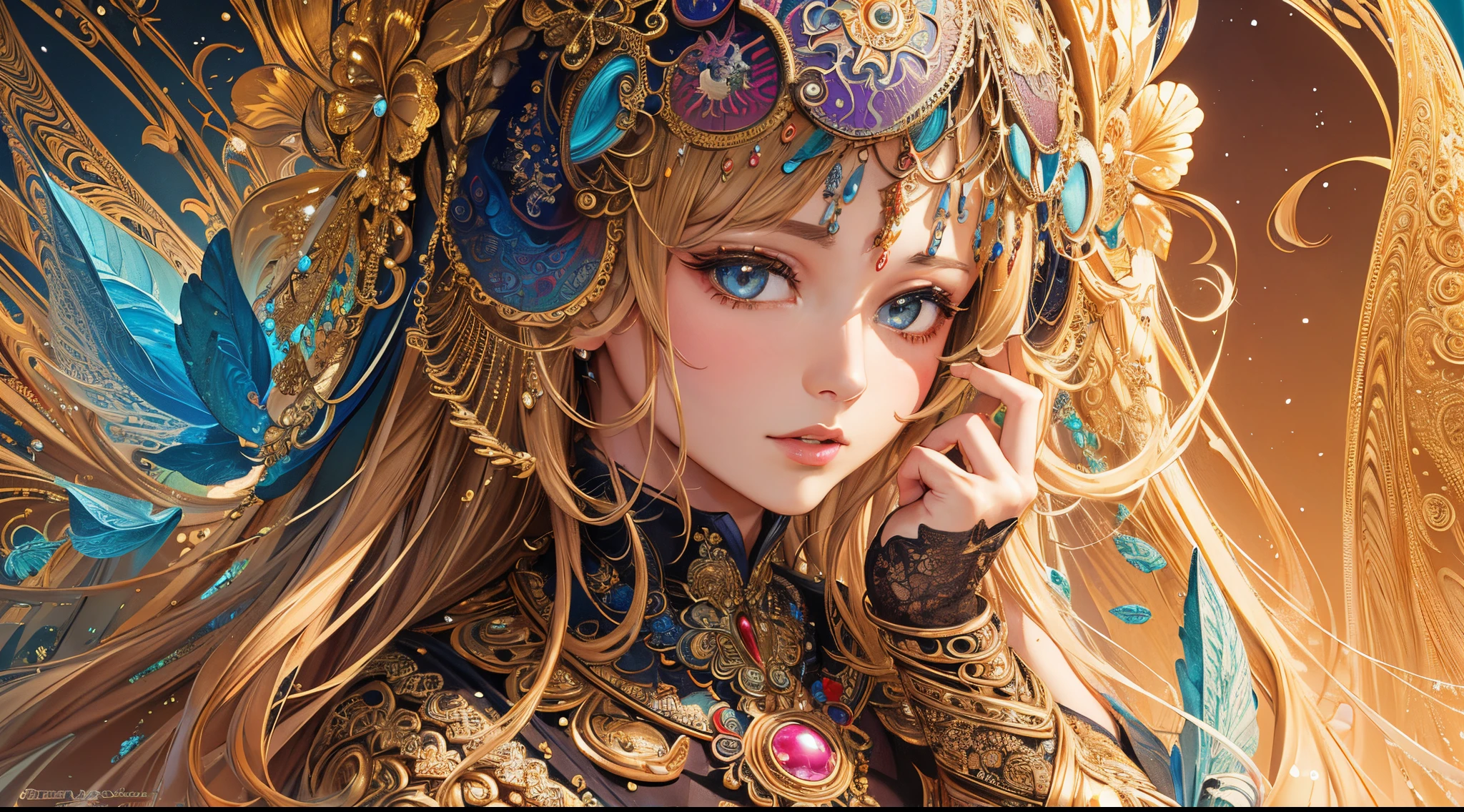 (masterpiece, top quality, best quality, official art, beautiful and aesthetic:1.2), (1girl), extreme detailed,(fractal art:1.3),colorful,highest detailed
