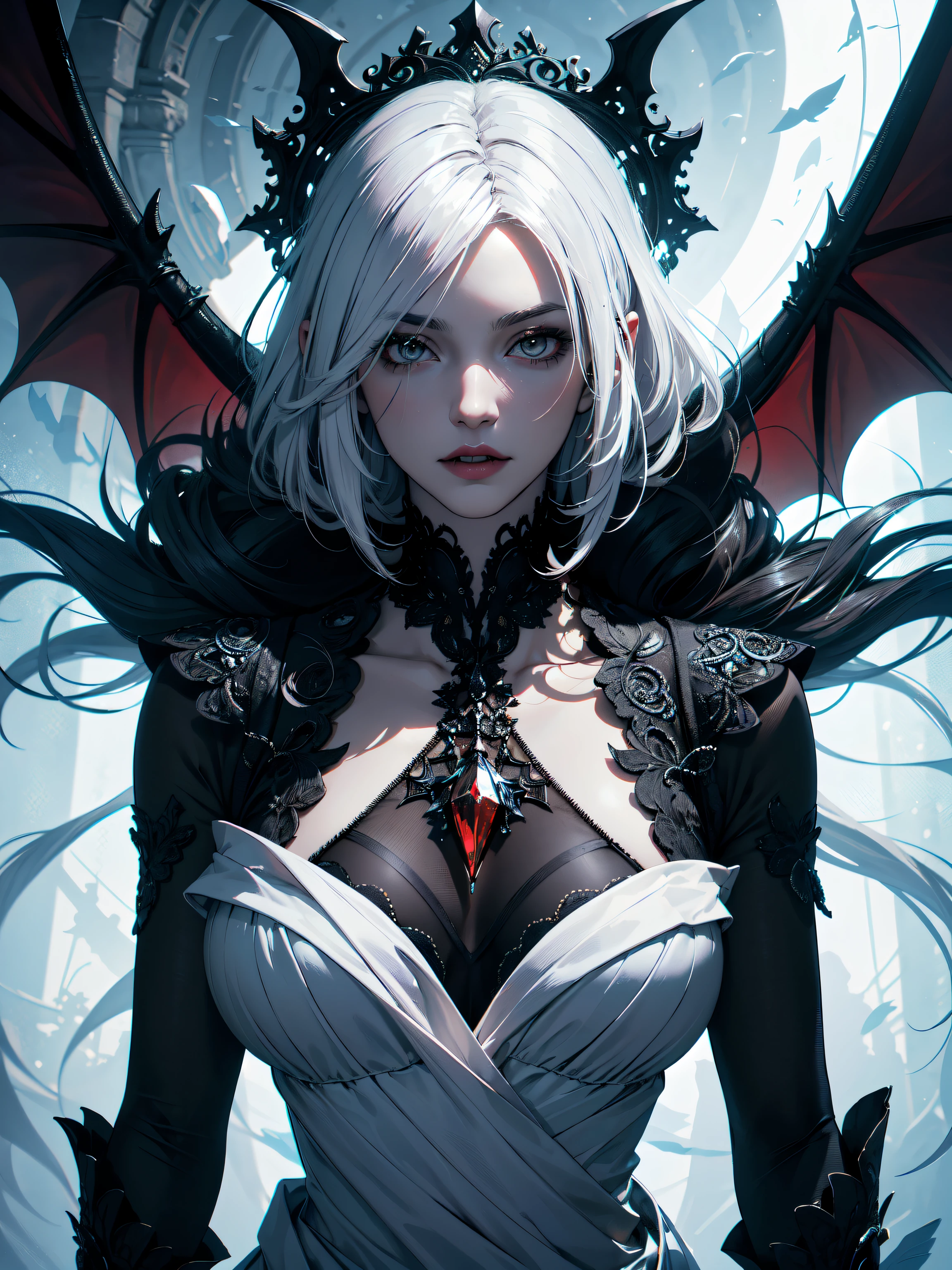 (best quality,4k,8k,highres,masterpiece:1.2),ultra-detailed,(realistic,photorealistic,photo-realistic:1.37),gloomy,dark,fantasy,3D rendering,devilish,women,creepy atmosphere,translucent wings,mesmerizing eyes,demonic makeup,long flowing hair,wisps of smoke,horns,black lace dresses,ominous red and black color scheme,moonlit night,haunting shadows,mysterious aura,sharp contrast,gloomy lighting,dark clouds,gothic architecture,sinister beauty,evil grin,mischievous poses,dramatic composition,atmospheric aesthetics,menacing expressions