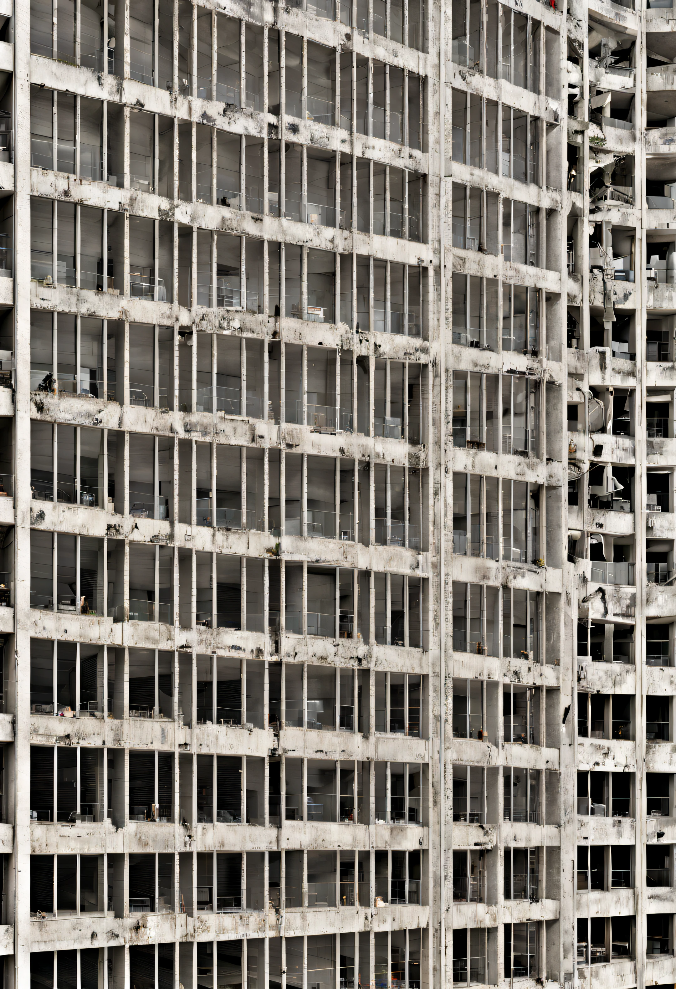 A tall building,There are a lot of windows,There are also a lot of windows, author:Andreas Gursky, author:Thomas Strus, Other Gursky, inspired by Andreas Gursky, Inspired by Thomas Strus, author:Karel Dujardin, full building, Brutalist architecture, big poor building, Brutalist architecture, Savage style, ultra-realistic realism, Brutalism, author:Richter