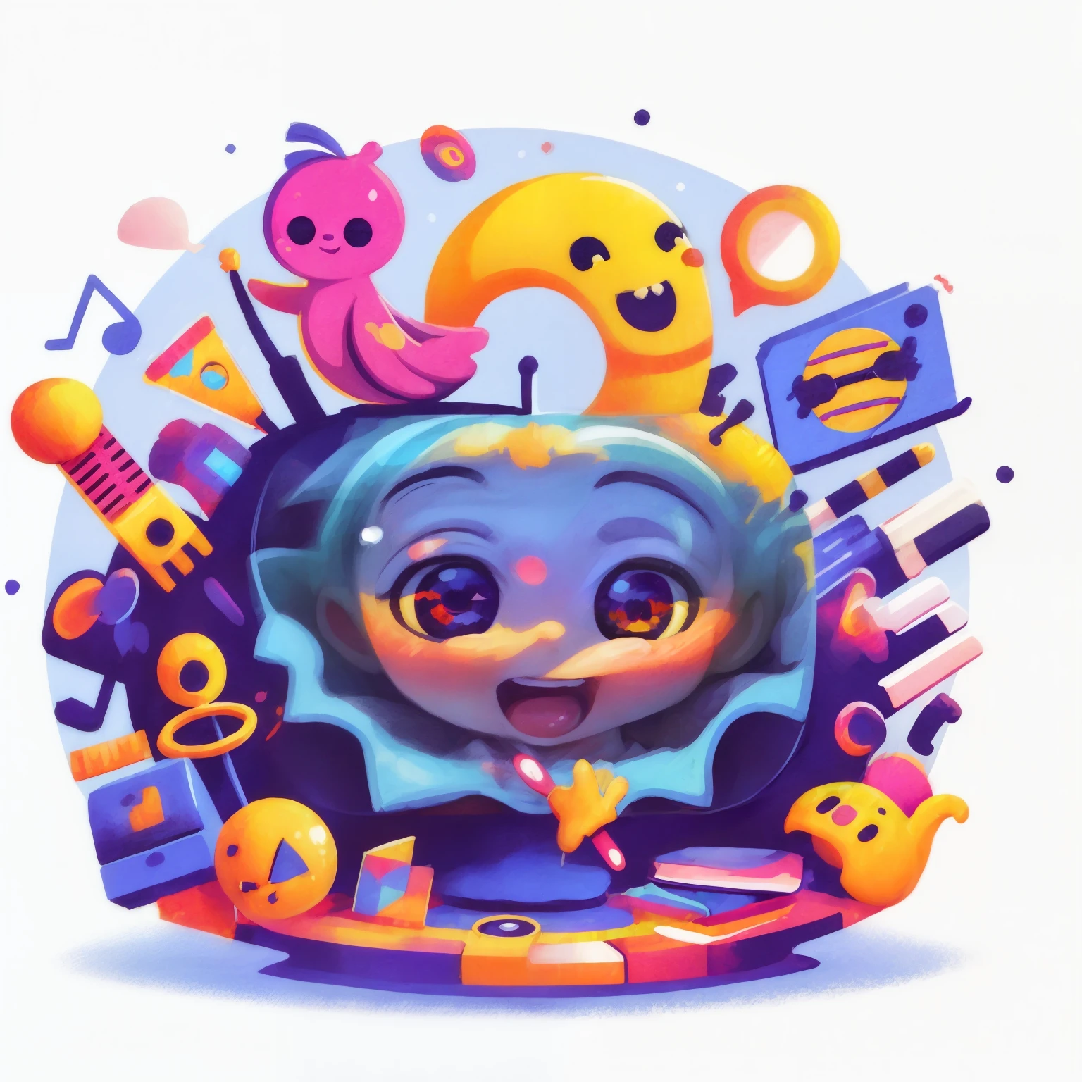 (best quality,4k,8k,highres,masterpiece:1.2),ultra-detailed,cheerful kids in colorful outfits,playful and friendly expression of faces,clear typography of the channel name, vibrant and catchy colors,fun and educational symbols, joyful and animated background,artistic illustrations,child-friendly and engaging graphics,professional design,illustrative style,optimistic and bright tone.