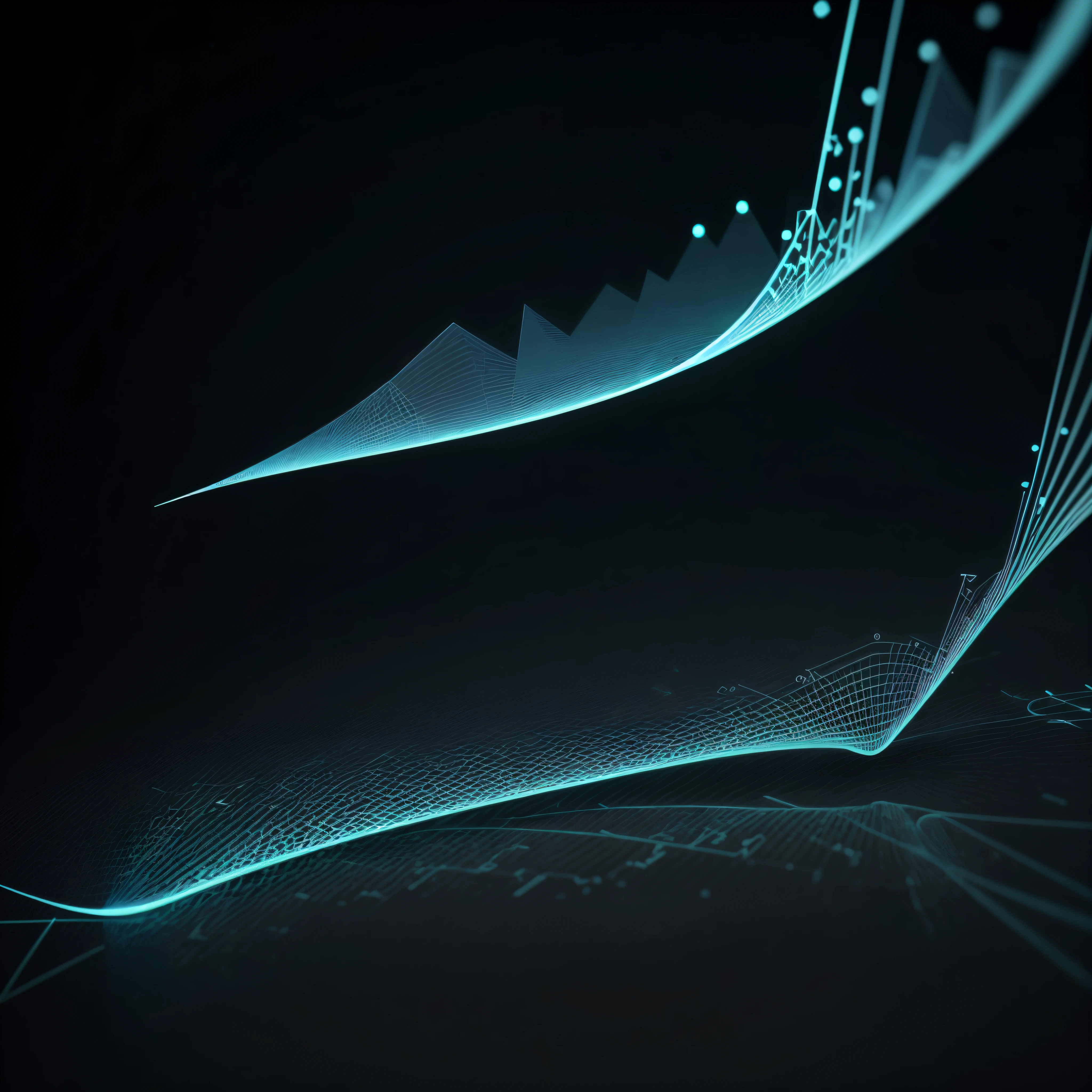 Engaging 3D visualization featuring stunning graphs、glinting