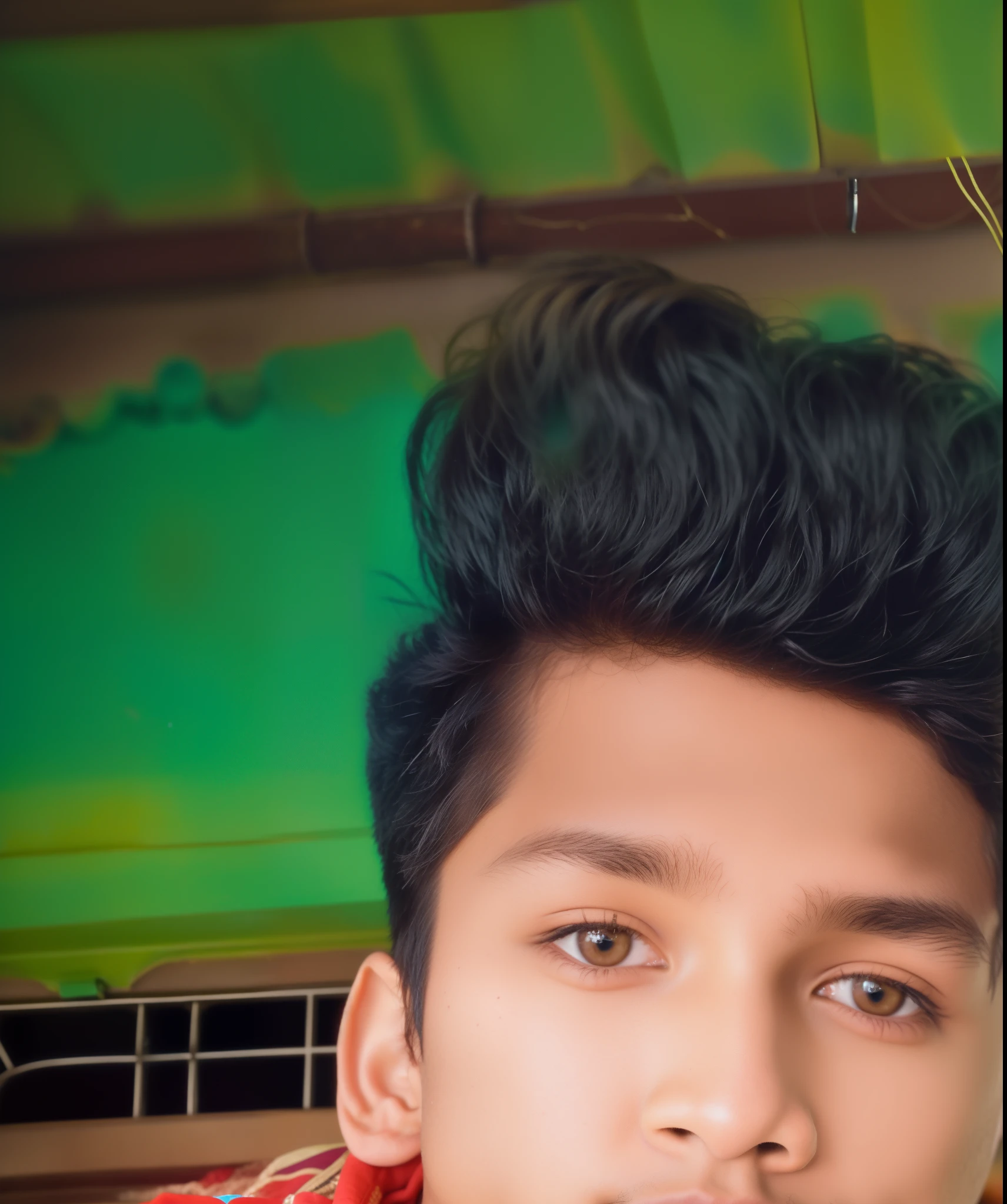 there is a young man with a necklace and a necklace on his neck, ayan nag, with accurate face, vinayak, jayison devadas, shot on nikon z9, with lovely look, with kind face, jayison devadas style, front profile!!!!, teenage boy, vastayan, facebook profile picture, divayth fyr, * colour splash *