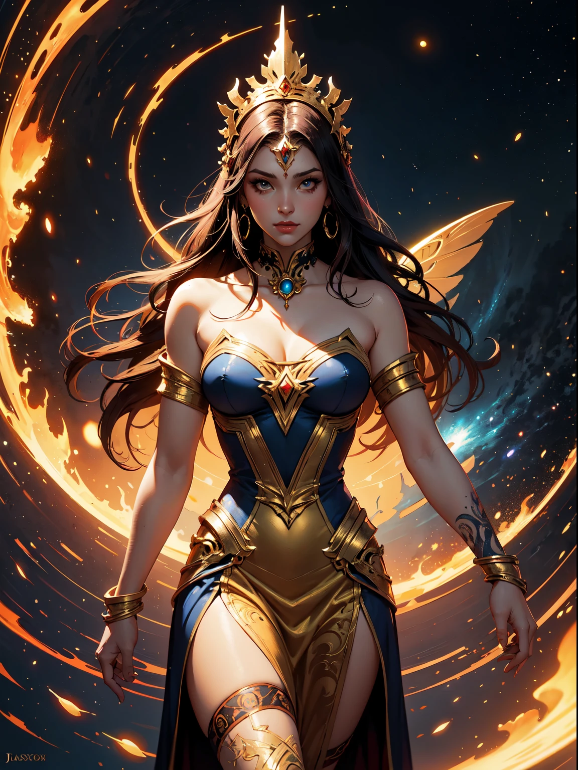 Ultra-high saturation,(epic tmasterpiece), fully body photo,(best qualtiy), (1girl), starryskybackground,Wearing shiny gold armor, Sexy lingerie type armor,Expose your chest,Expose the waistline,Exposing thighs,cool-pose, Saint Seiya Armor, messy hair,high detail, Anime style, Cinematic lighting, Sparkle, god light, Ray traching, filmgrain, hyper HD, textureskin, super detailing, Anatomical correct, A high resolution,Ultra-high saturation,hight contrast,High-gloss armor,Smooth skin,Serious expressions,Dark room, vivid emotion, peach fluff, symmetrical circular iris, natural Glitter makeup, detailed moisture, detailed droplets, detailed intricate hair strands, DSLR, reflected in raytraced, Pino Deni, Larry's Bud Melmann, symmetrical face and body, CGsociety, Gottfried Hernwein and Irakli Nadal, eye reflections, focus, Unreal Engine 5, VFX, film photography, extreme detail, Ultra HD, post-processing, post-production, single face, Tanvir Tamim, ultra-realistic photography, Shot with Hasselblad X1D-50c, ISO 100, optimal bright_color dappled_sunLight meticulously intricate ultra_high-details ultra_high-res ultra pro-Photo-realistic ultra_high-quality ultra_high-def UHD XT3 DSLR HDR strange augmented gold sundrop backlight "Heavy Metal" Will-o'-the-wisp dazzling Admiral Symmetrical extreme improved Octane-rendered opengl-shaders glsl-shader romm rgb pbr shading 3DCG fxaa global illumination cgi vfx sfx fkaa txaa rtx ssao post-processing post-production cell-shading tone-mapping Ultra_sharpness focus accurate max saturate reflex analogique Vivid DSLR color-coded luminescence volumetric Cinematic_Sunrise lightning contrast incandescent Cristallines hearth rubis invoque floraison monster blast flash lava glowing_color opale Tourmaline plasma fleuraison beholder Earth transparent perfection zentangle reflection tattoo sex "luis Royo" naked nsfw varied multi etc. --v6 --s1000 --c20 --q5 --chaos100